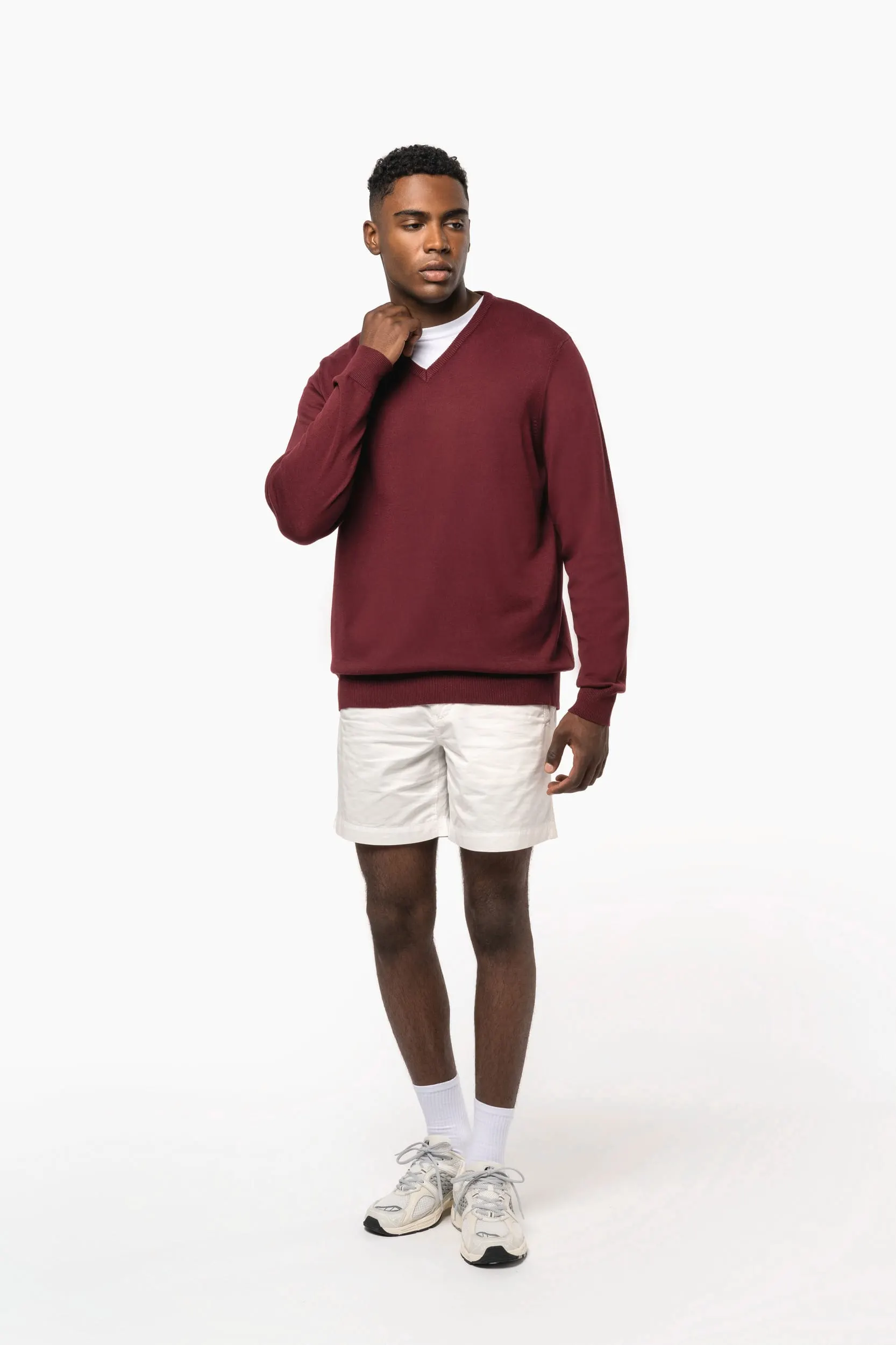 Jersey cuello de pico hombre