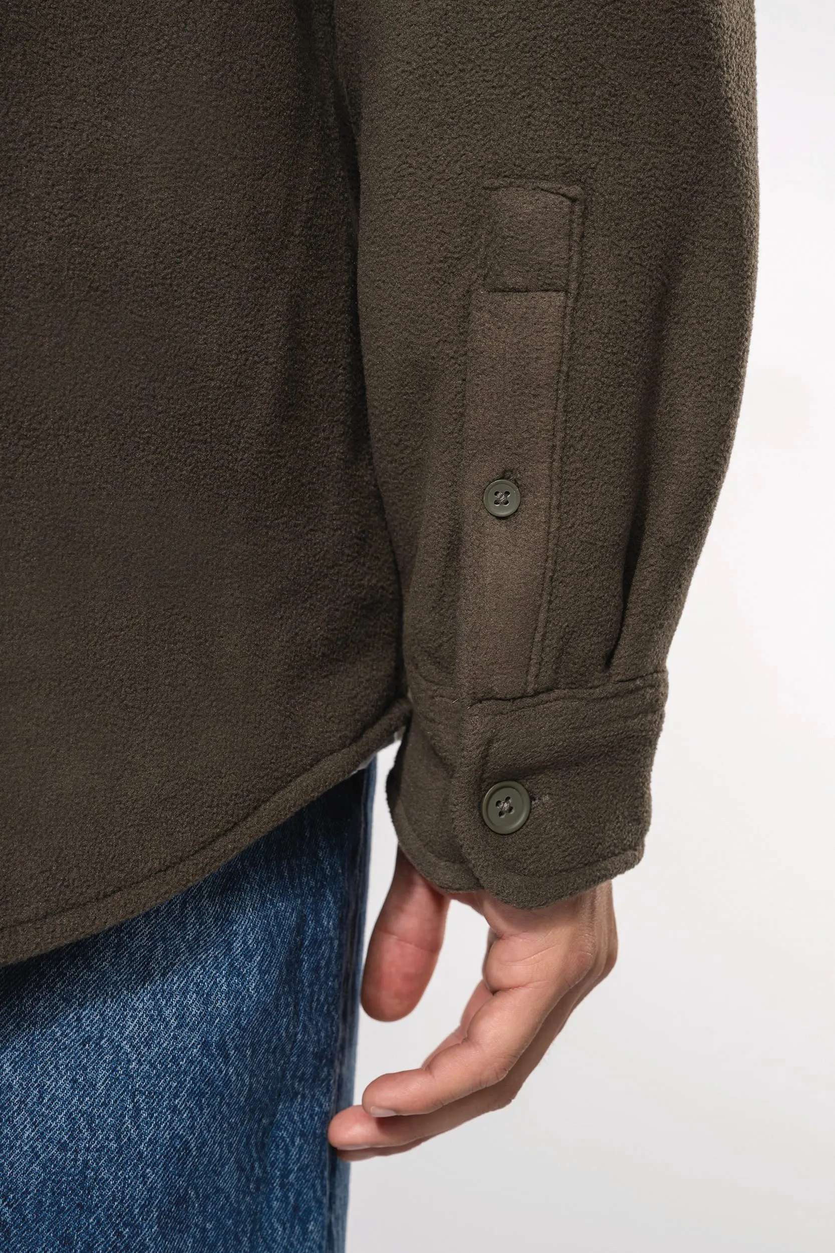 Sobrecamisa polar con forro de sherpa