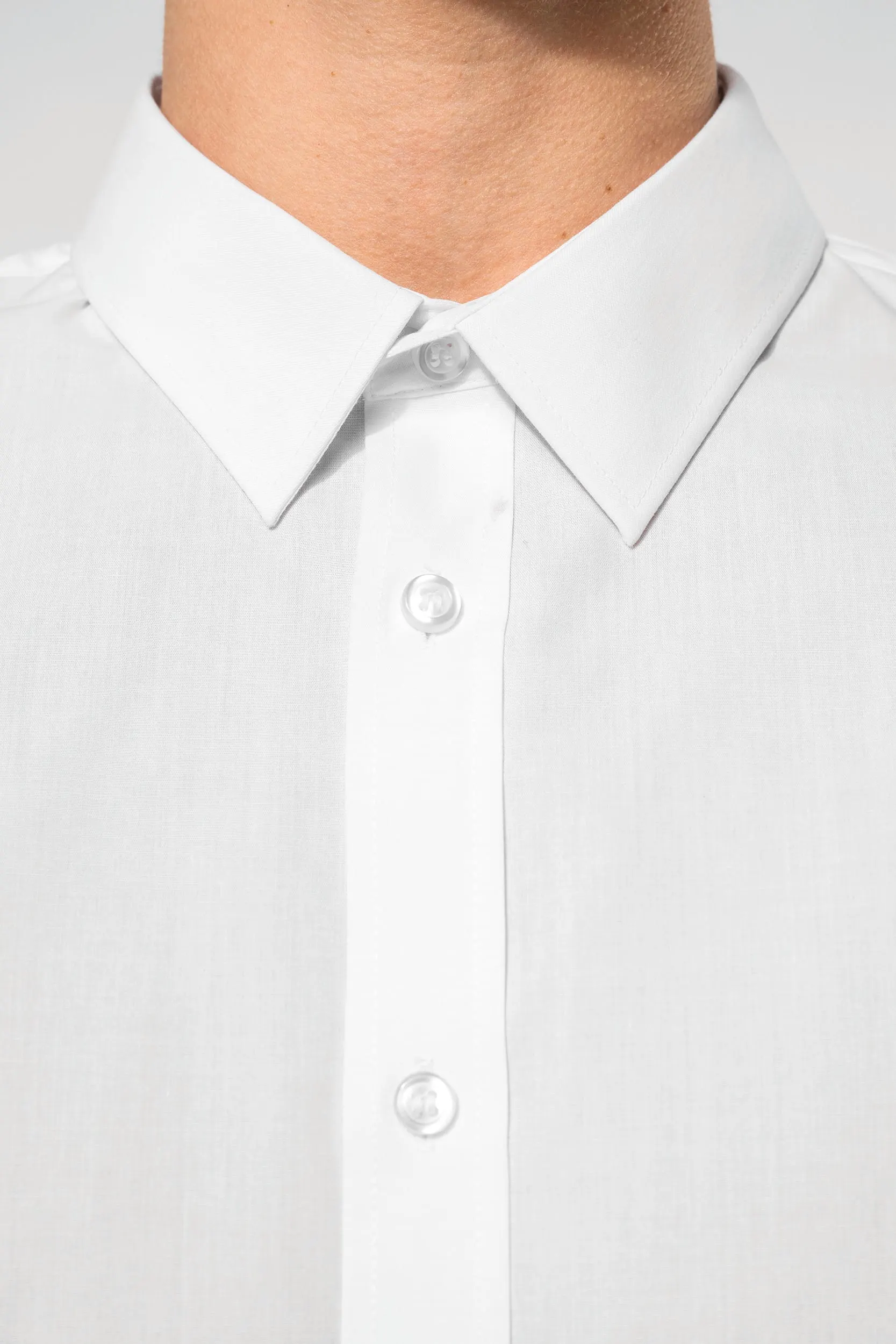 Camisa de popelina de polialgodón de fácil cuidado para hombre