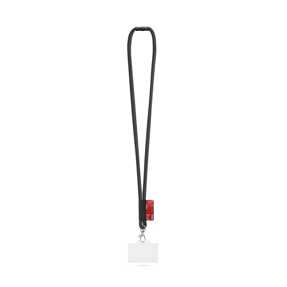 WATFORD. SET Lanyard TUBE Long (Ø 7 mm) con mosquetón de gatillo de 9 mm, cierre de seguridad de Ø 7 mm y porta credencial/tarjeta rígido de 91 x 68 mm