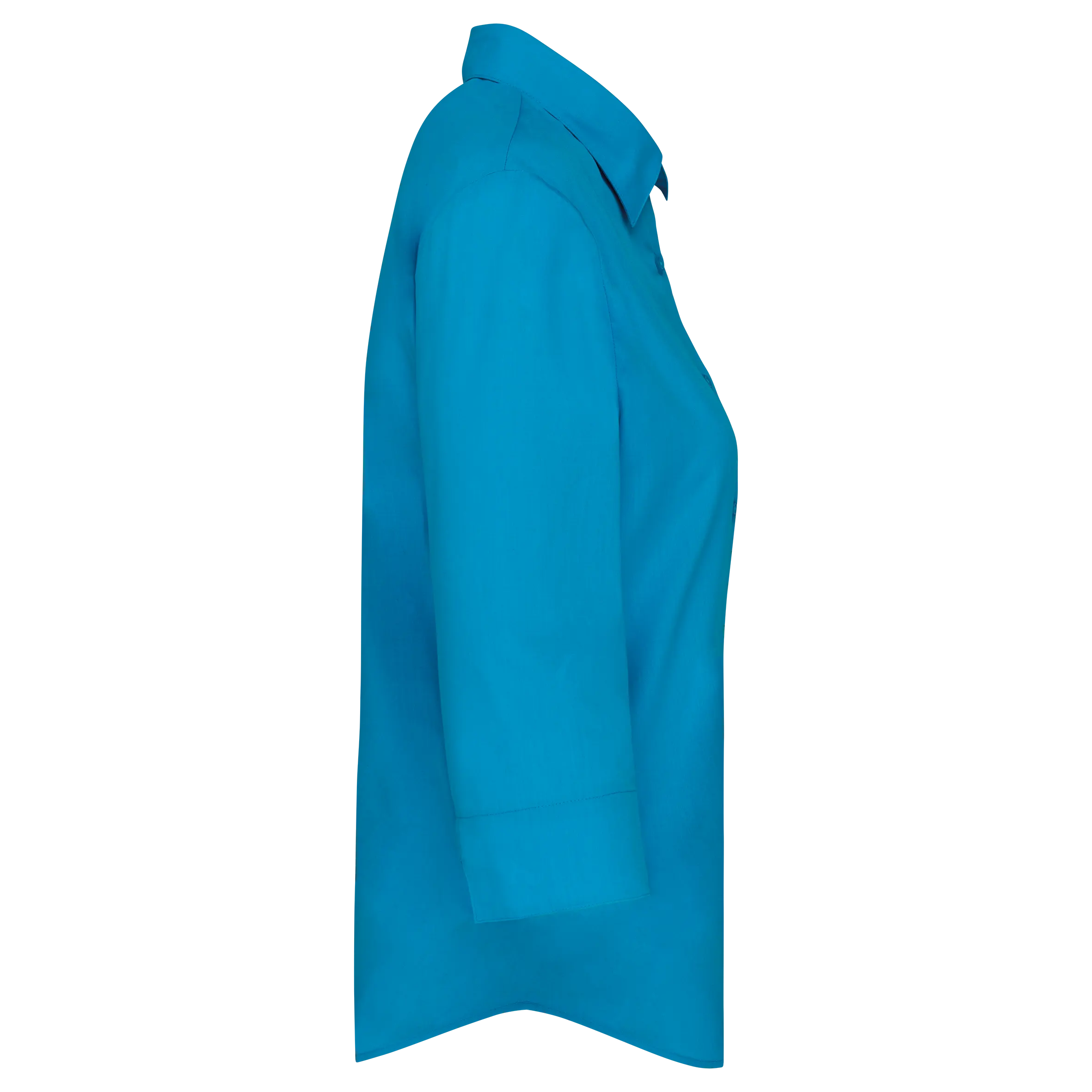 Camisa popelina de polialgodón manga 3/4 de fácil cuidado mujer