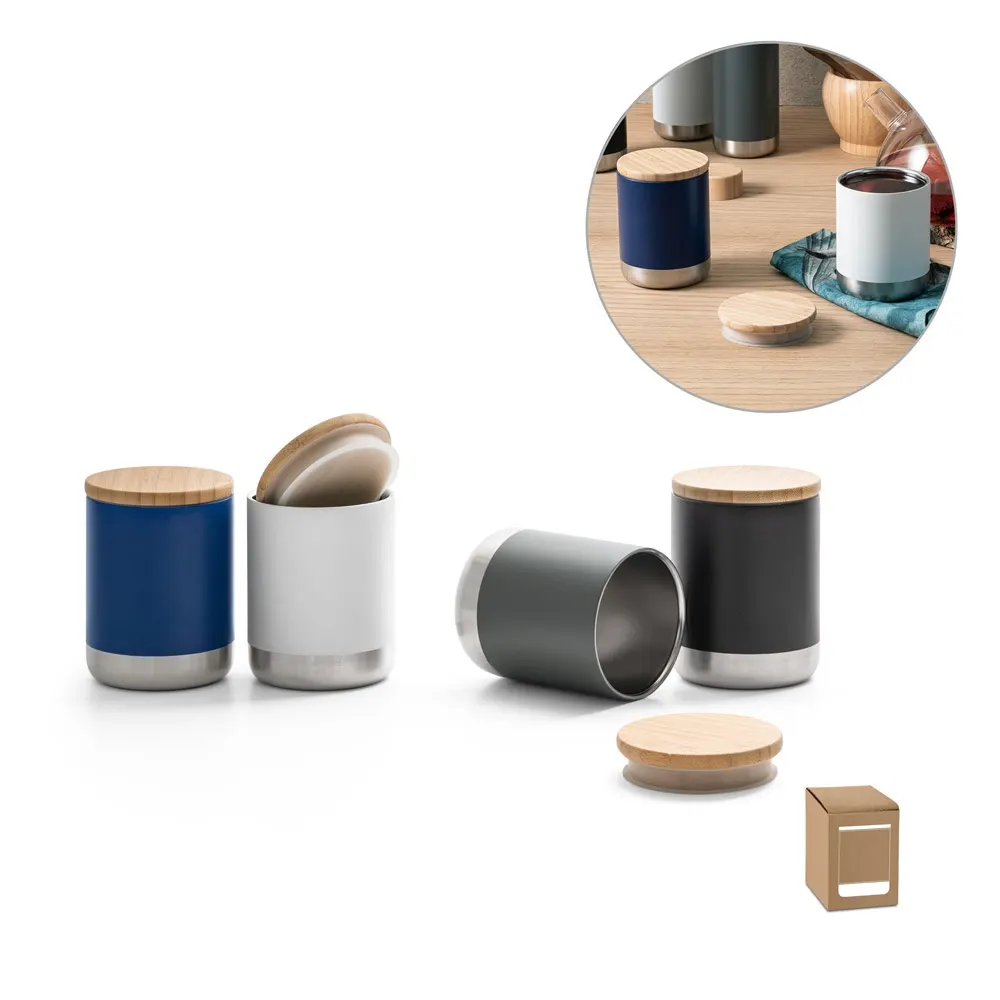 NORRE TUMBLER. Vaso de acero inoxidable (36% reciclado) con pared doble de insolacion 370 mL