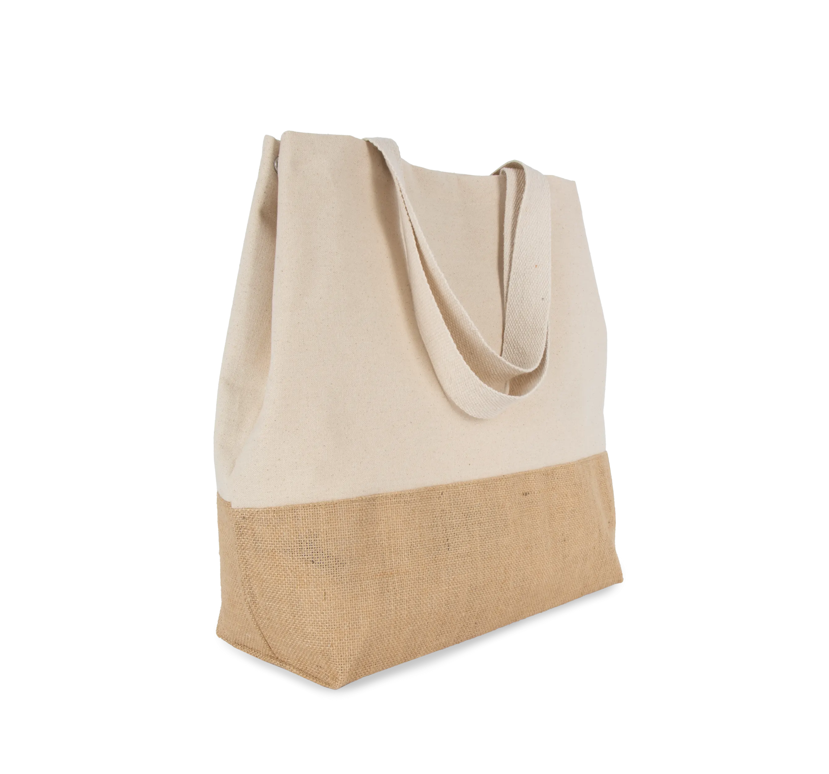 Bolsa shopper de yute & algodón canvas