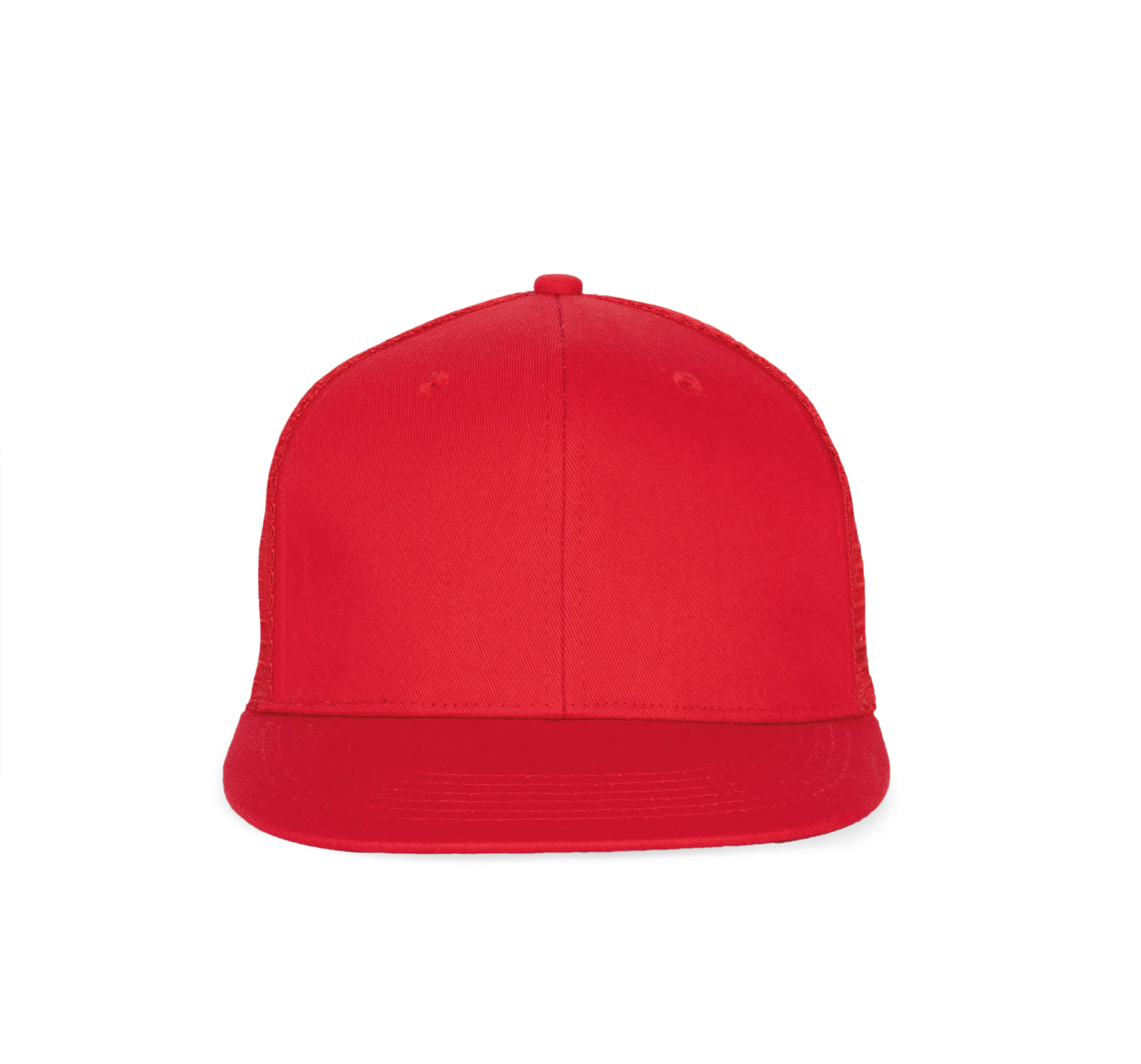Gorra trucker - 6 paneles visera plana
