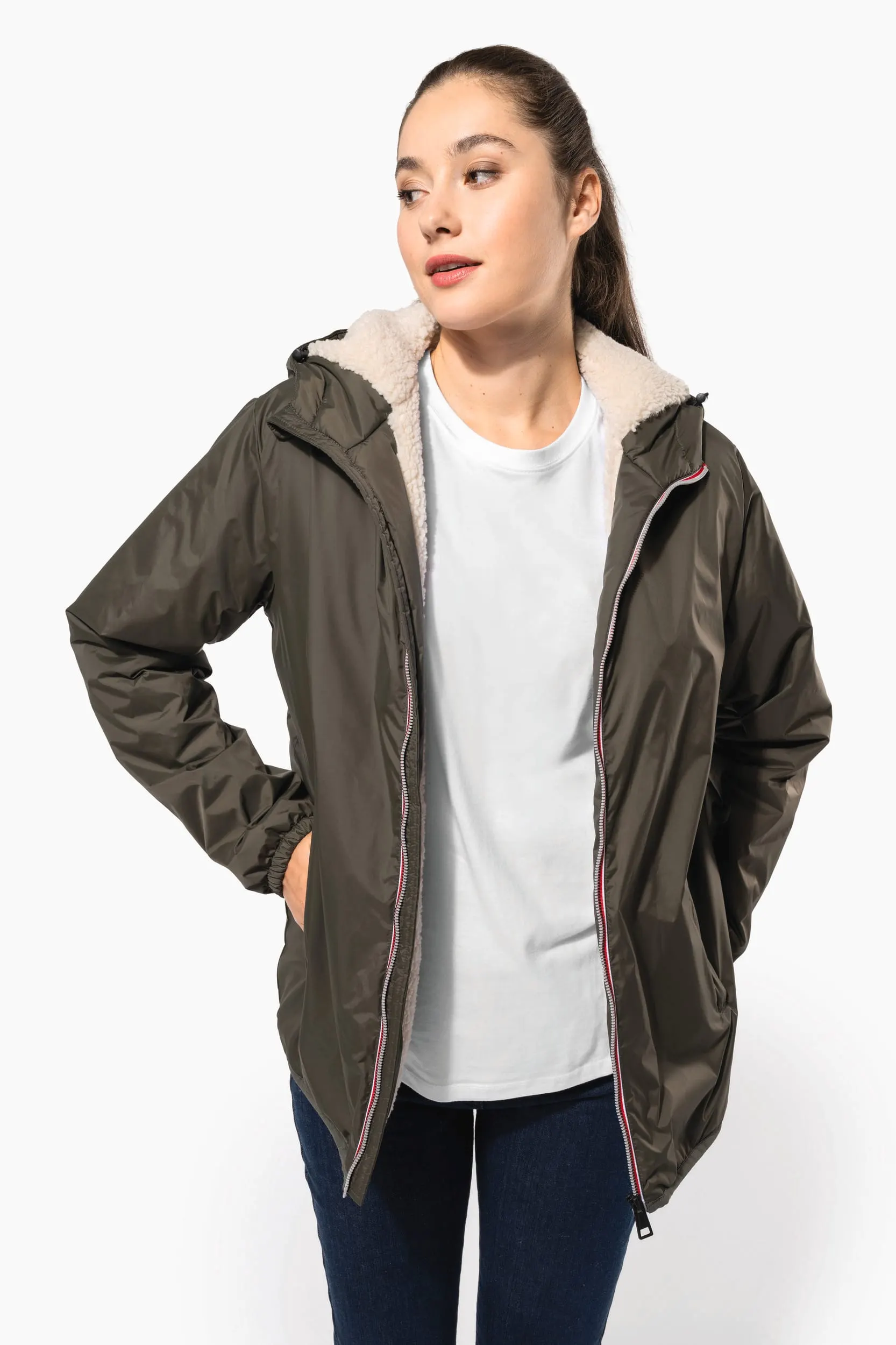 Chaqueta con forro de sherpa unisex