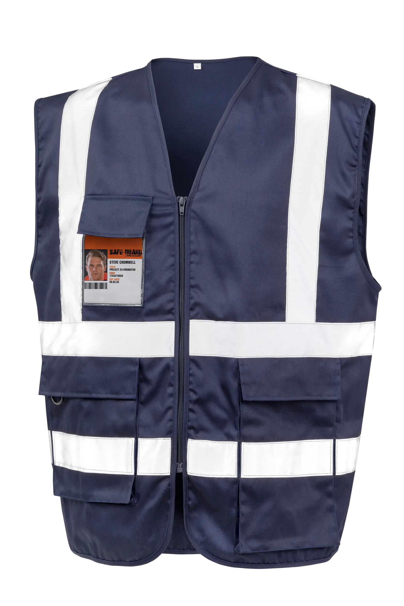 Chaleco de seguridad con cremallera