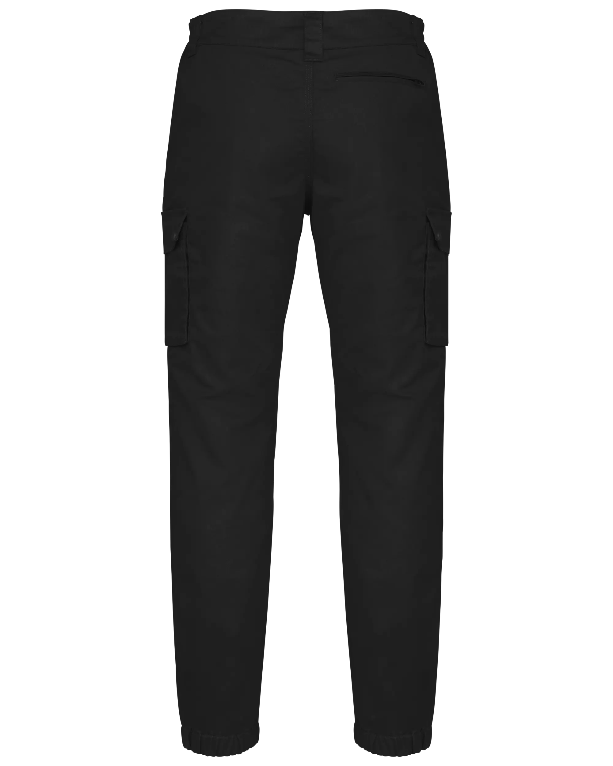 Pantalón tipo cargo unisex con bajo elástico