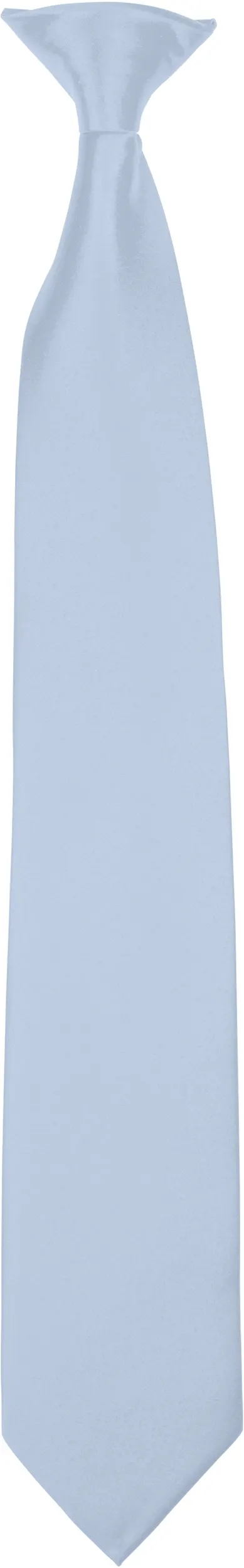 Corbata satinada con clip