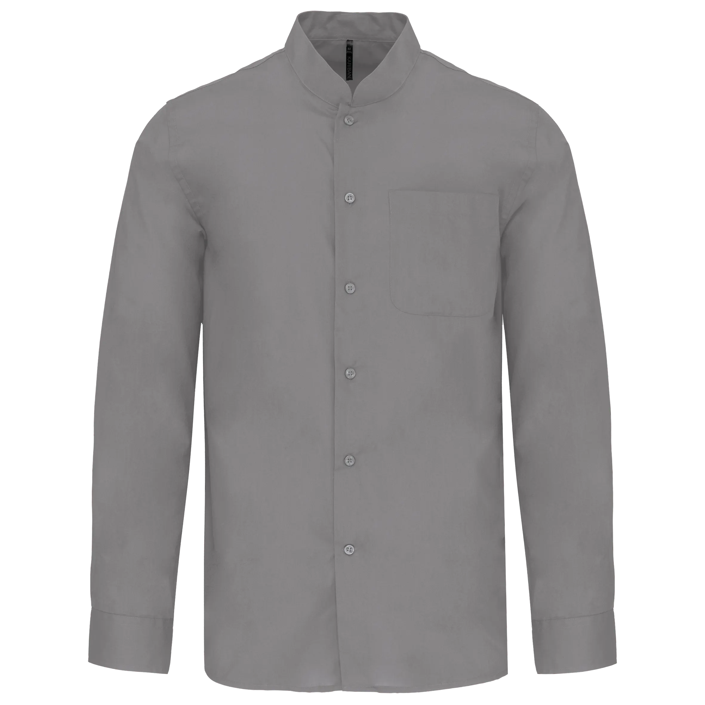 Camisa cuello mao  manga larga hombre