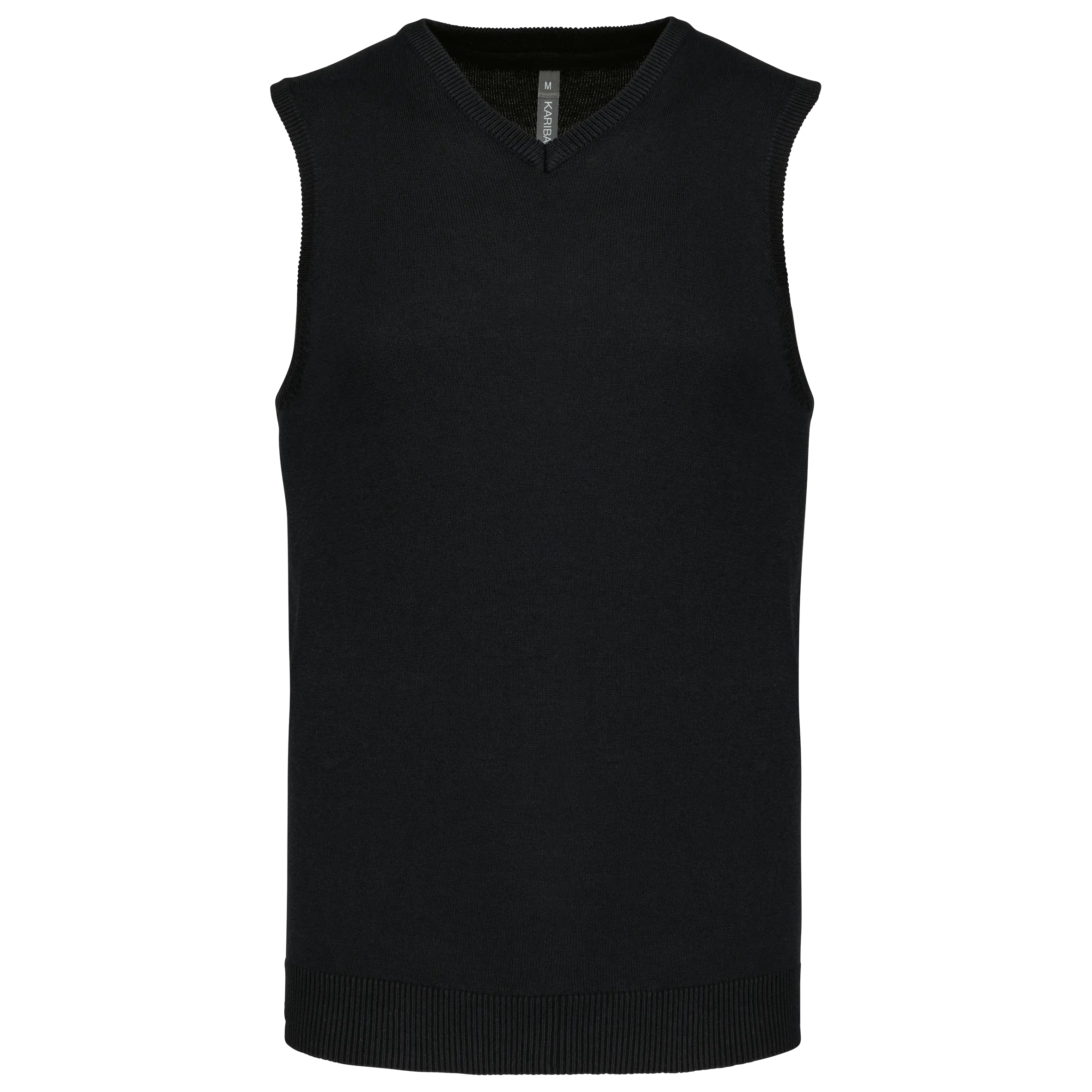 Jersey cuello de pico sin mangas