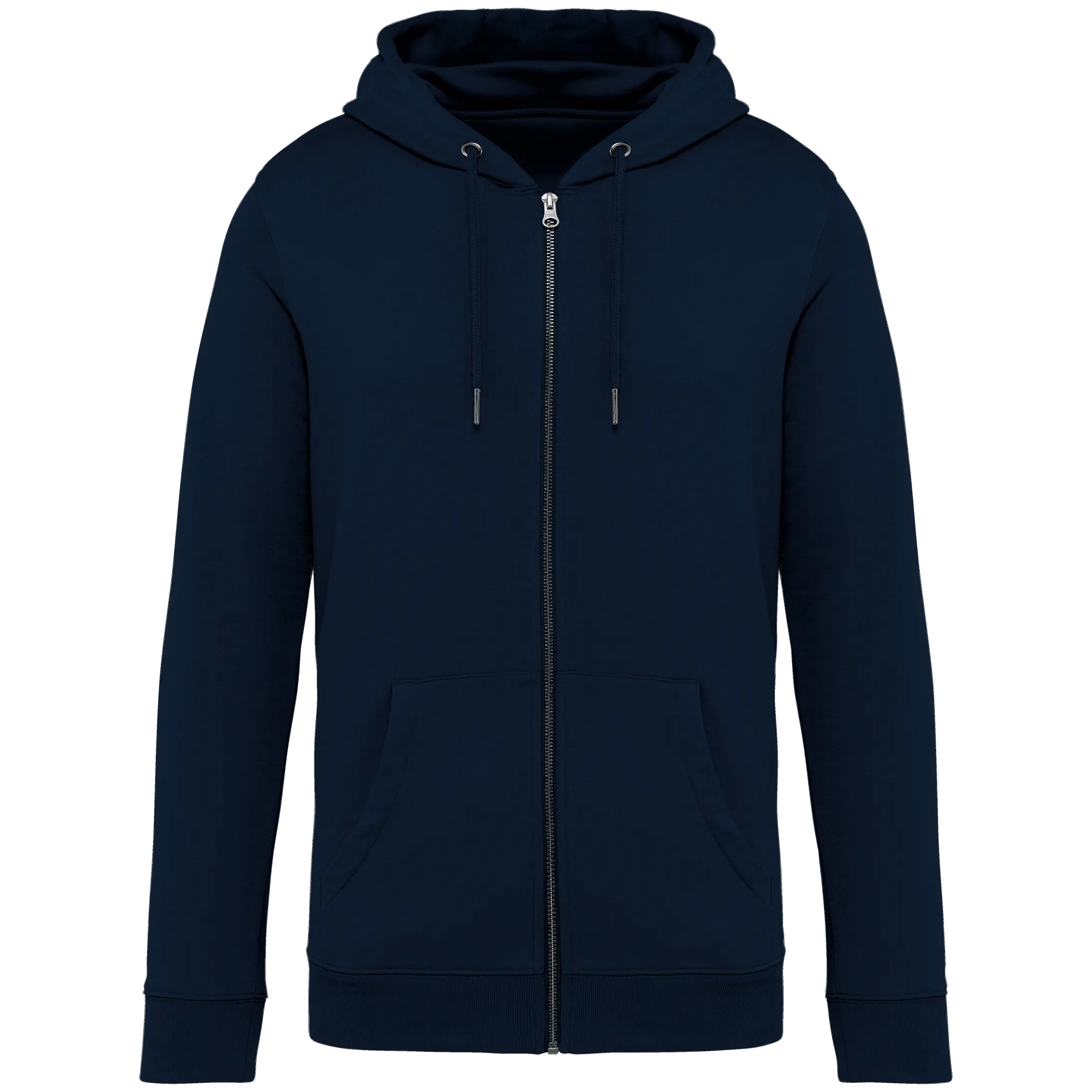 Sudadera ecorresponsable con cremallera y capucha unisex