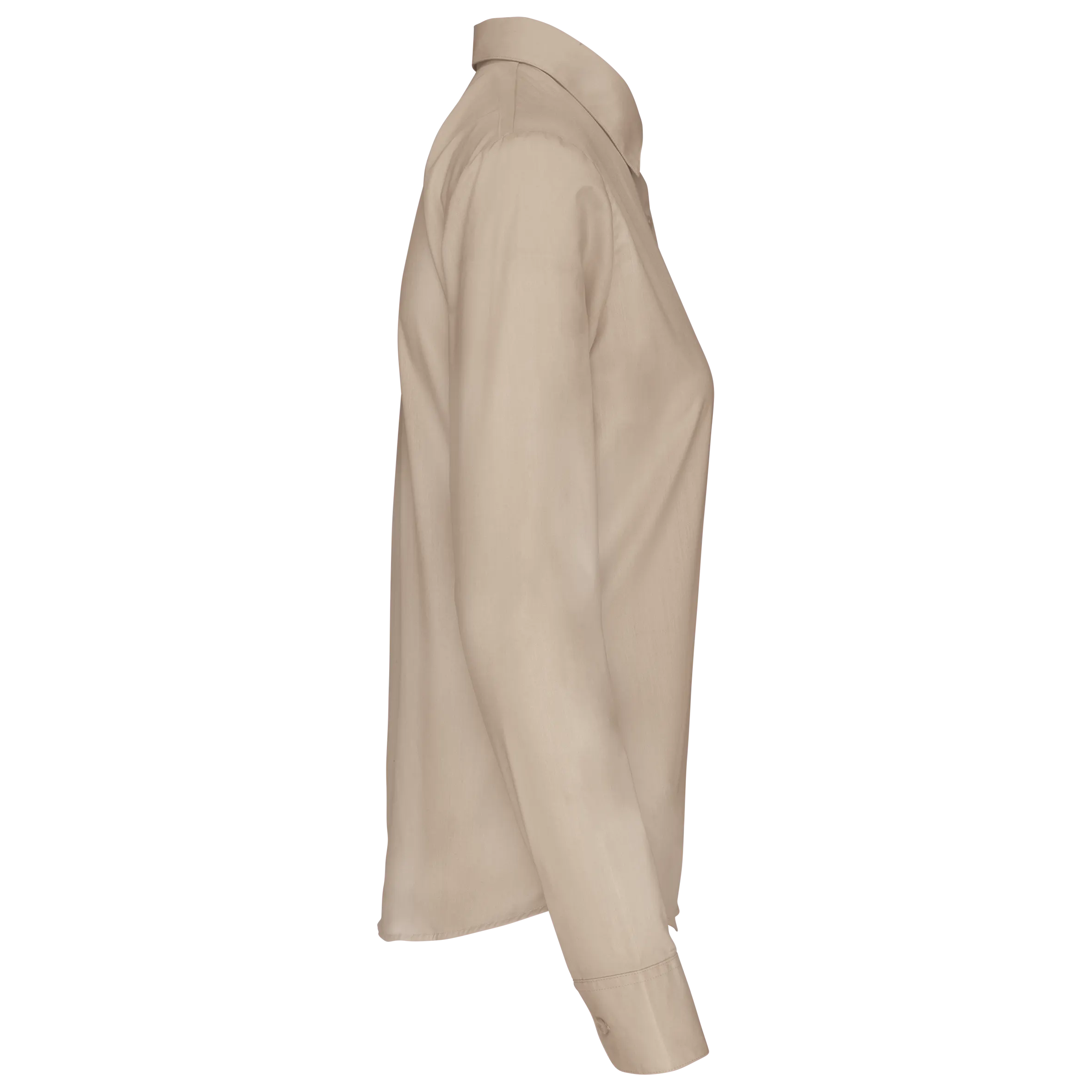 Camisa popelina de polialgodón manga larga mujer