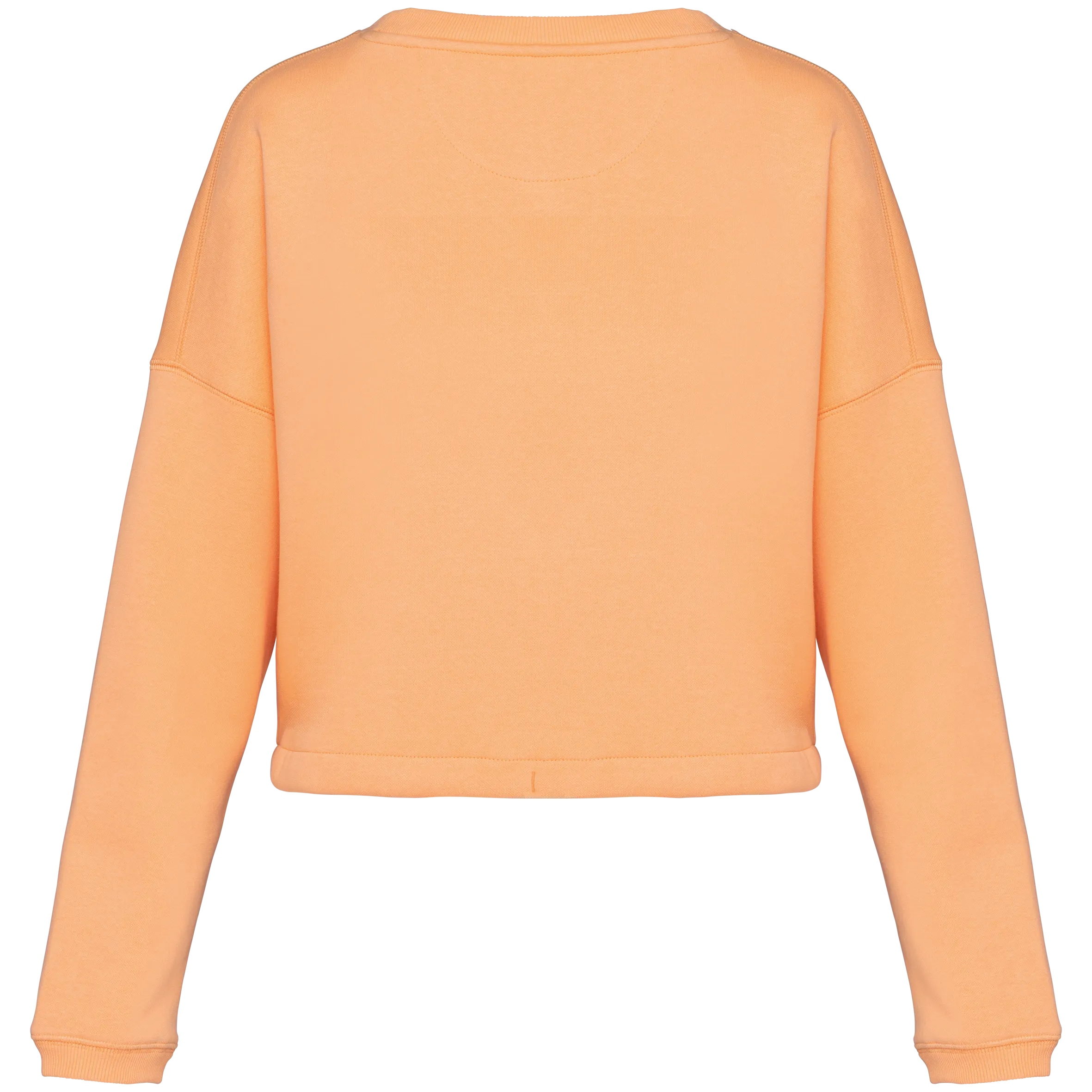Sudadera ecorresponsable de cuello redondo oversize crop mujer