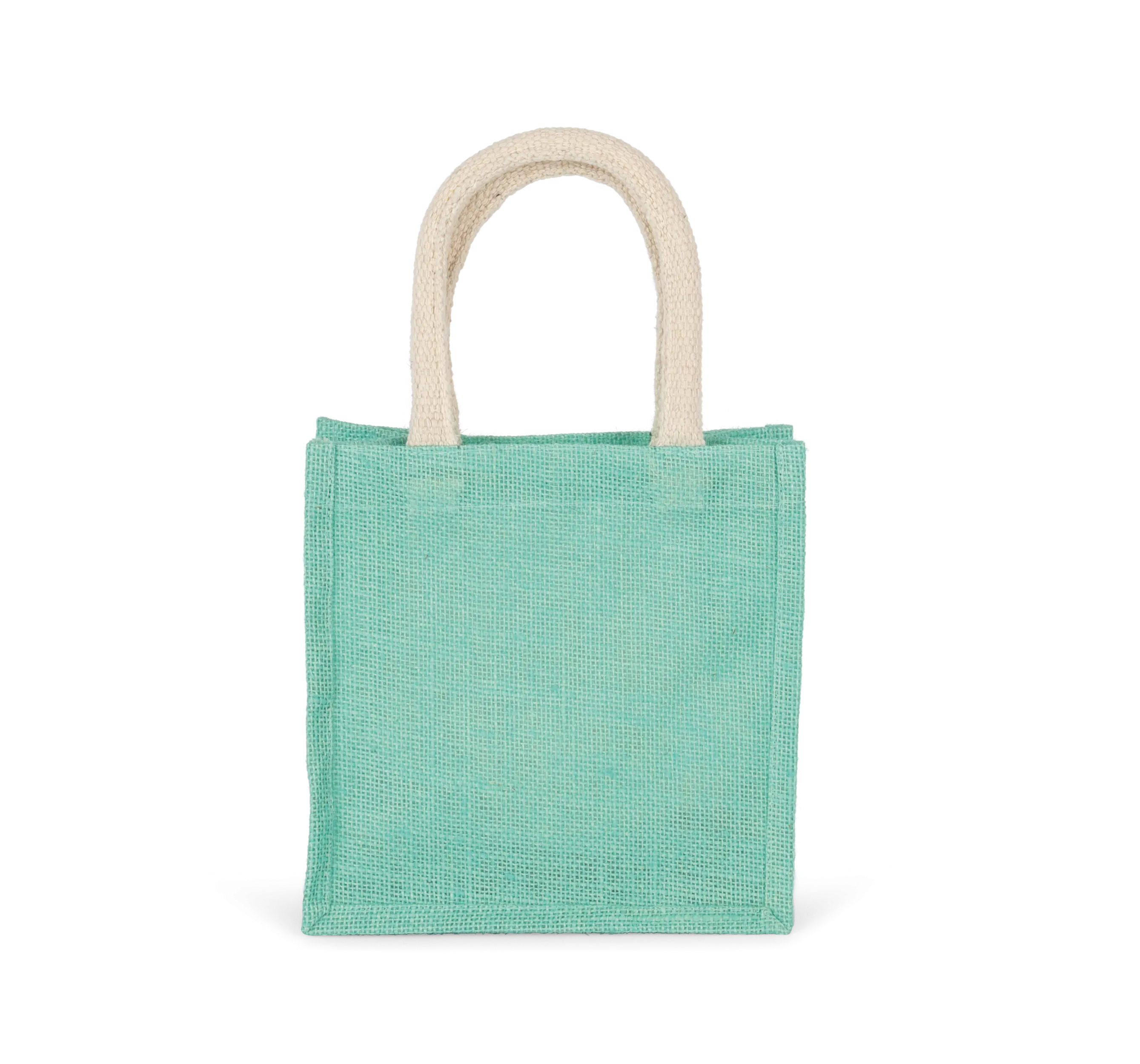 Bolsa estilo tote de tela de yute, modelo pequeño