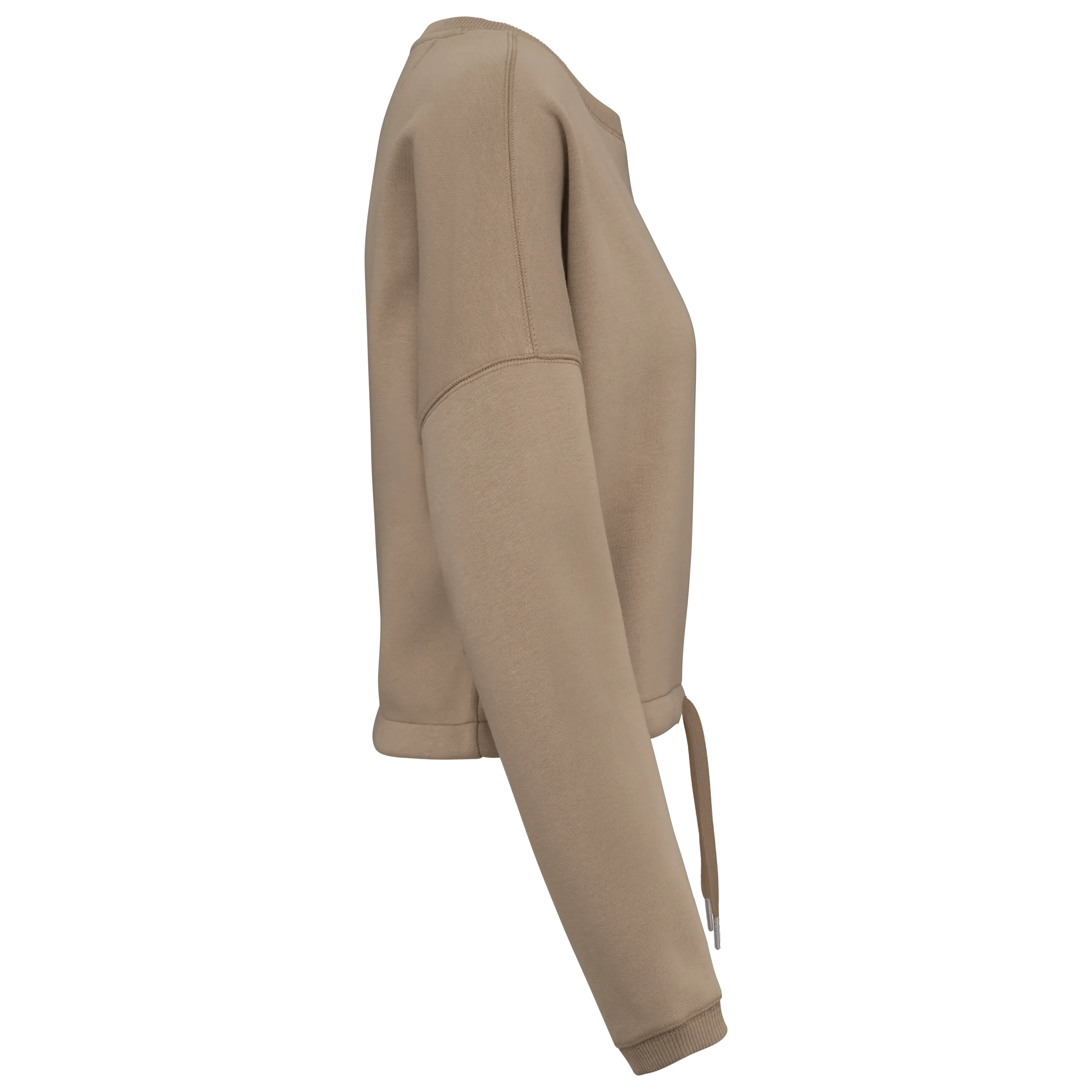 Sudadera ecorresponsable de cuello redondo oversize crop mujer