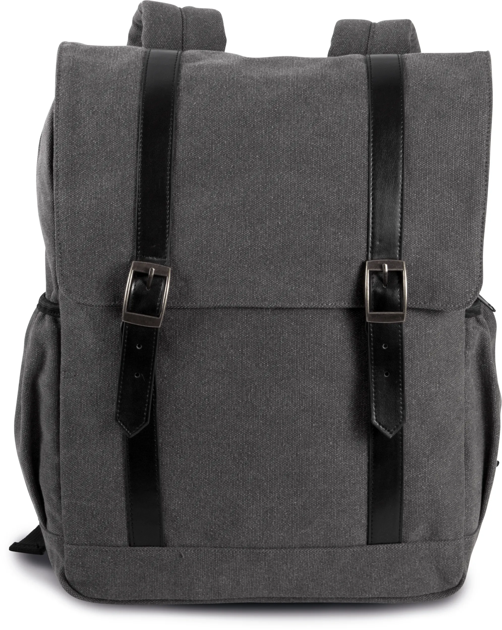 Mochila de tejido canvas con solapa