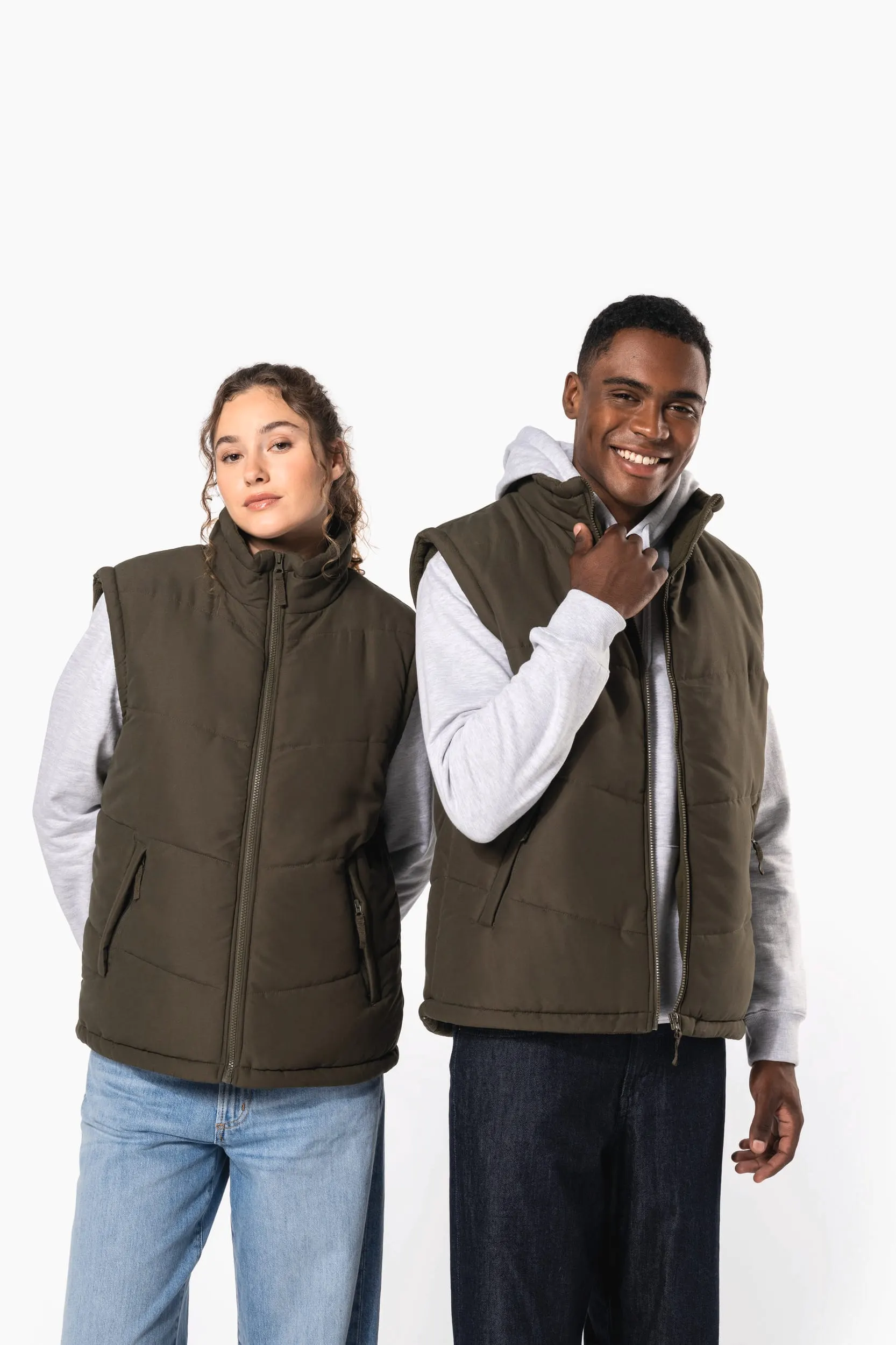 Chaleco acolchado con forro de polar
