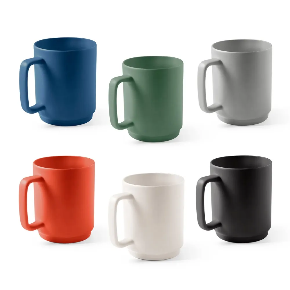 MIGHTY. Taza de cerámica con cuerpo cilíndrico 330 mL