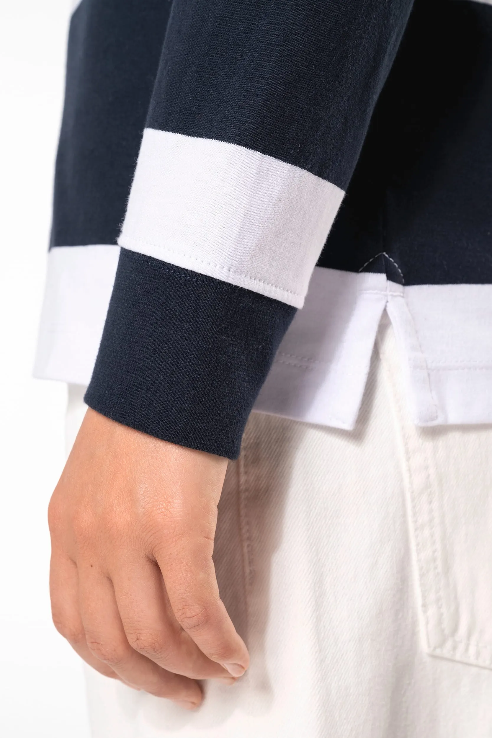Polo a rayas manga larga unisex