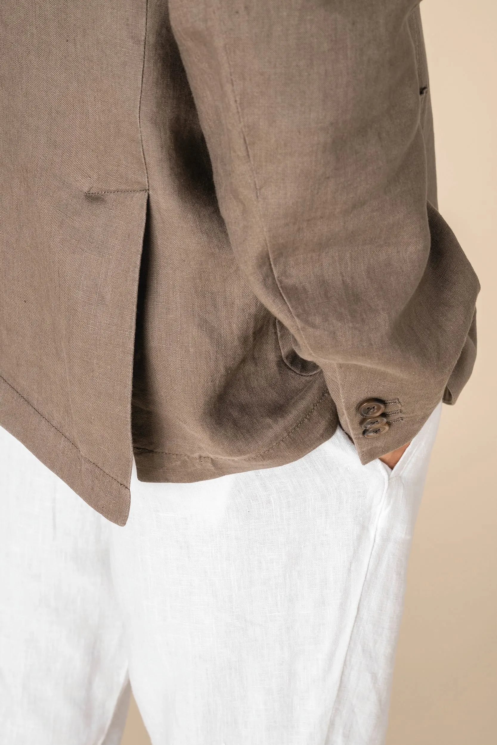 Blazer efecto lavado de lino hombre