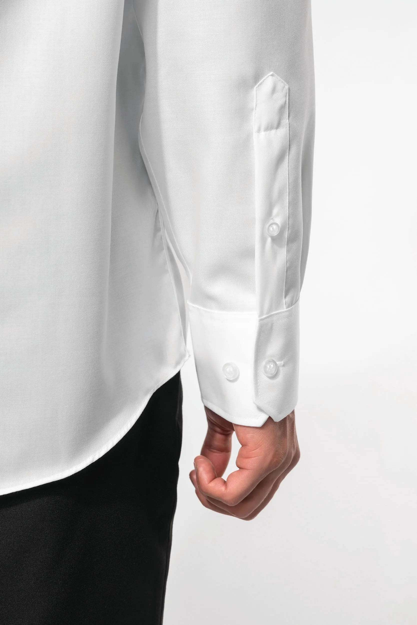 Camisa no-plancha manga larga hombre