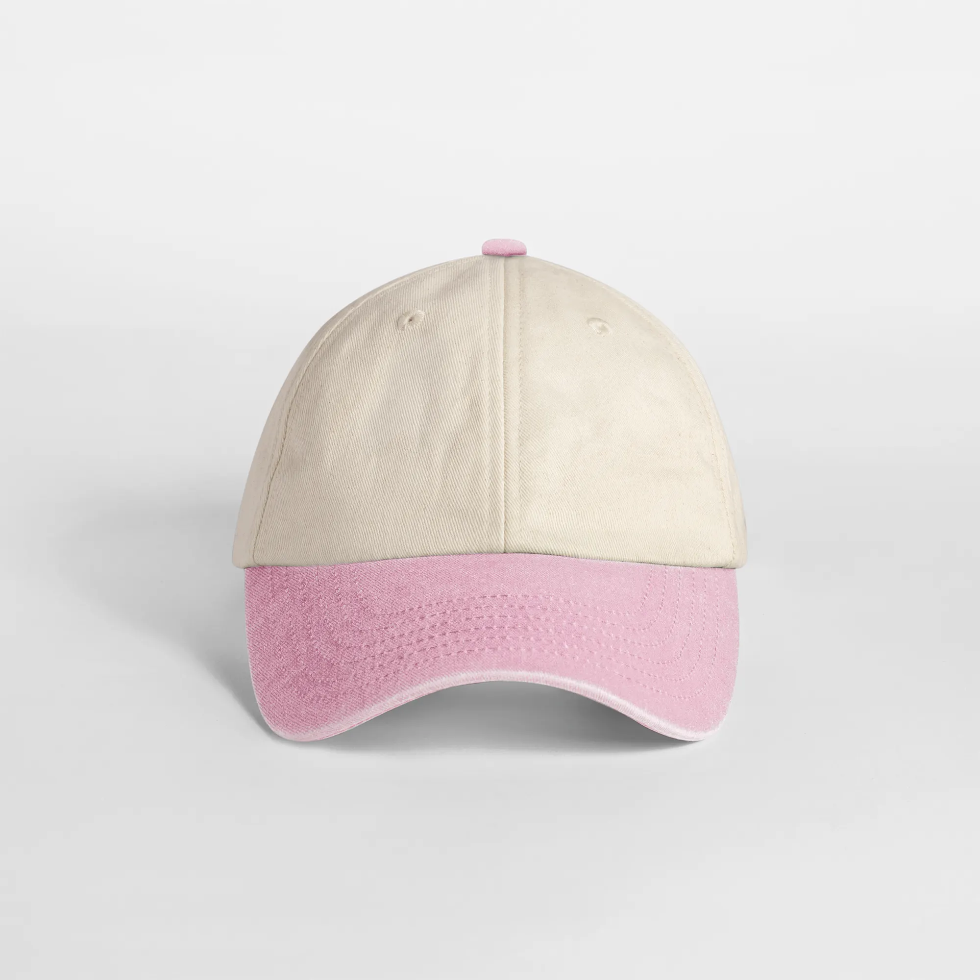 Gorra vintage compacta con visera en contraste