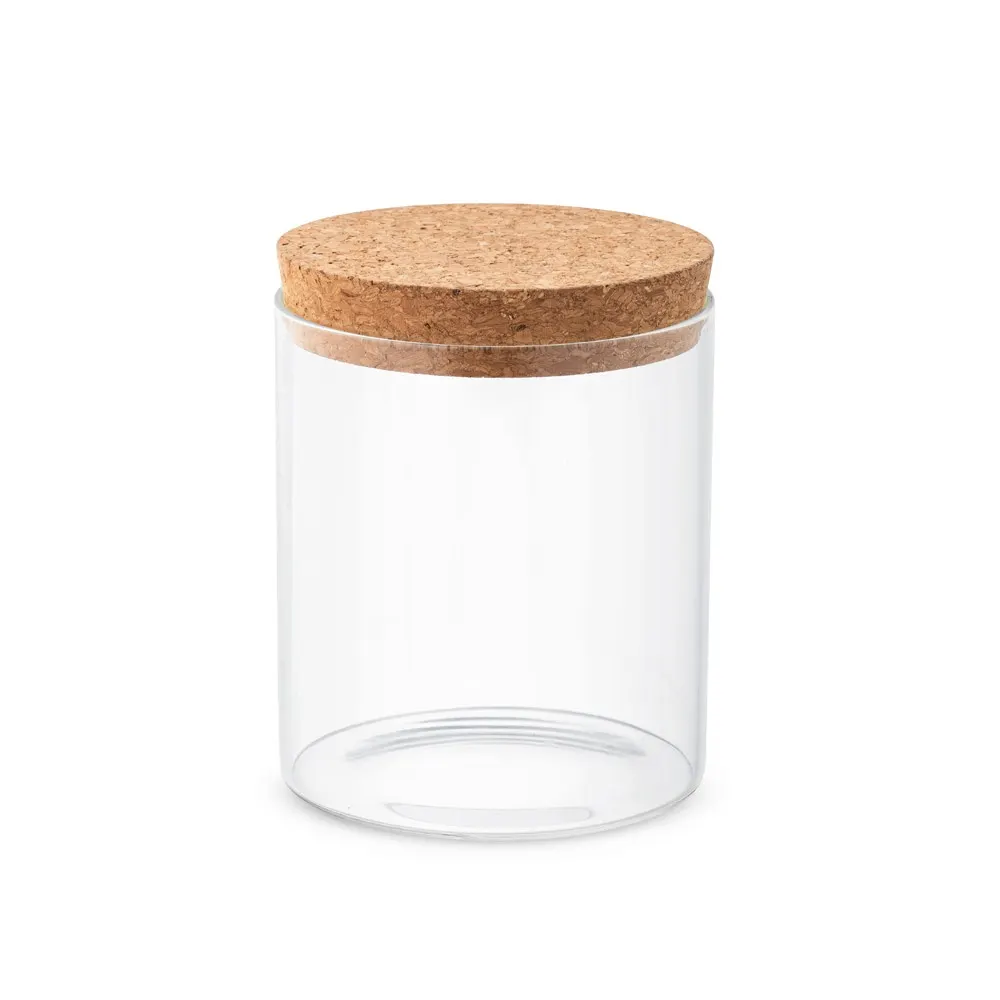 SPICE 700. Botella de vidrio de borosilicato con tapa de corcho 700ml
