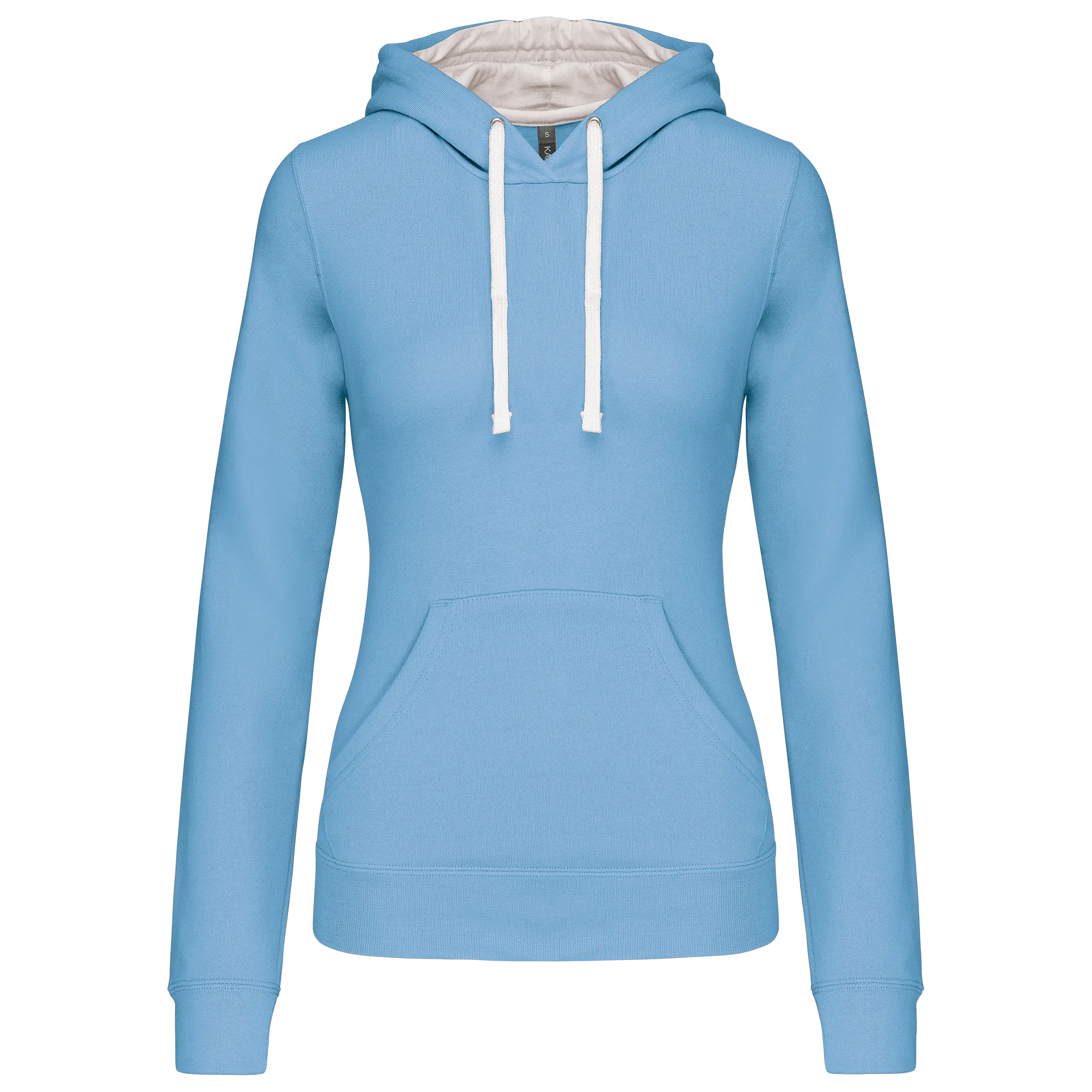 Sudadera capucha contrastada mujer