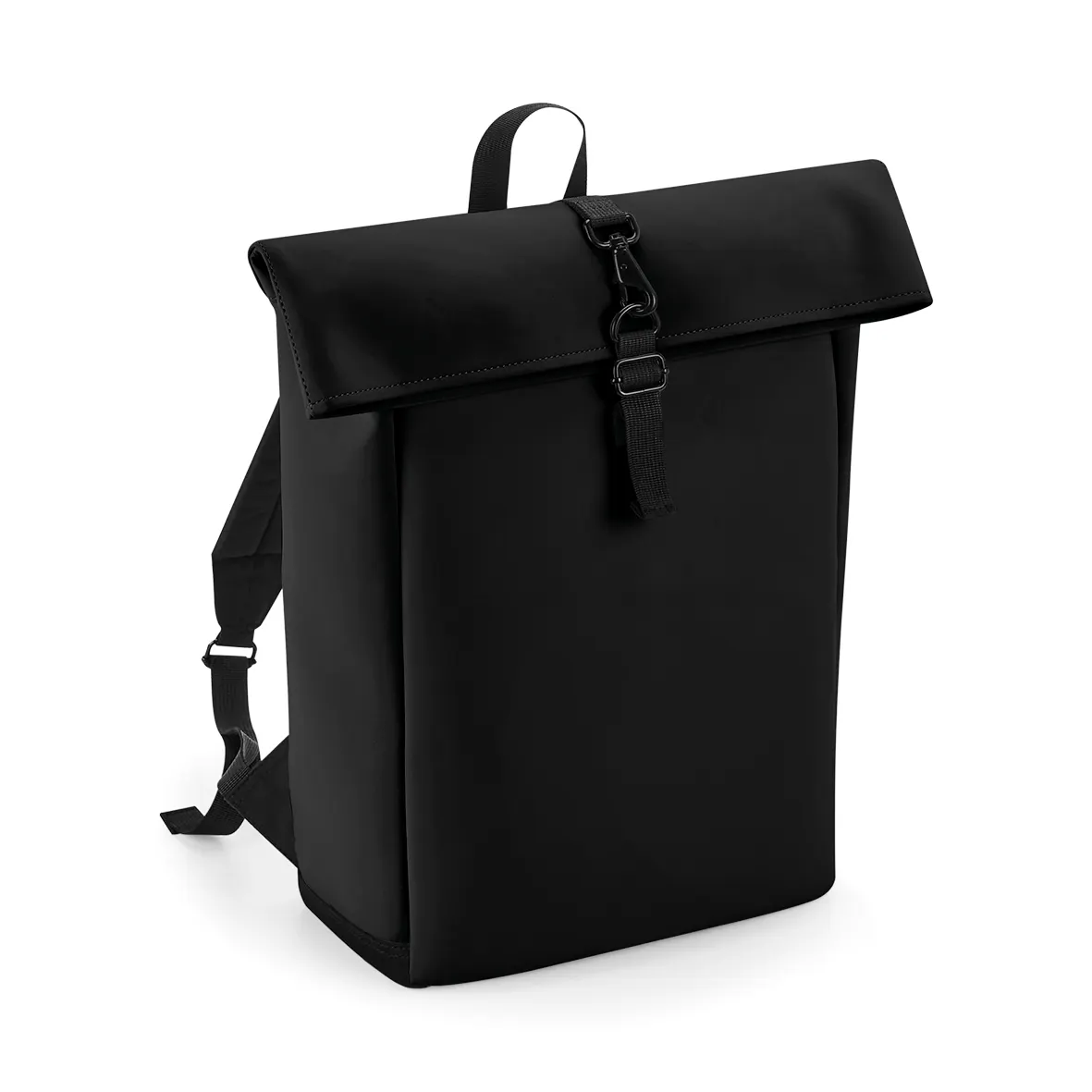 Mochila de poliuretano mate con solapa enrollable<br/>