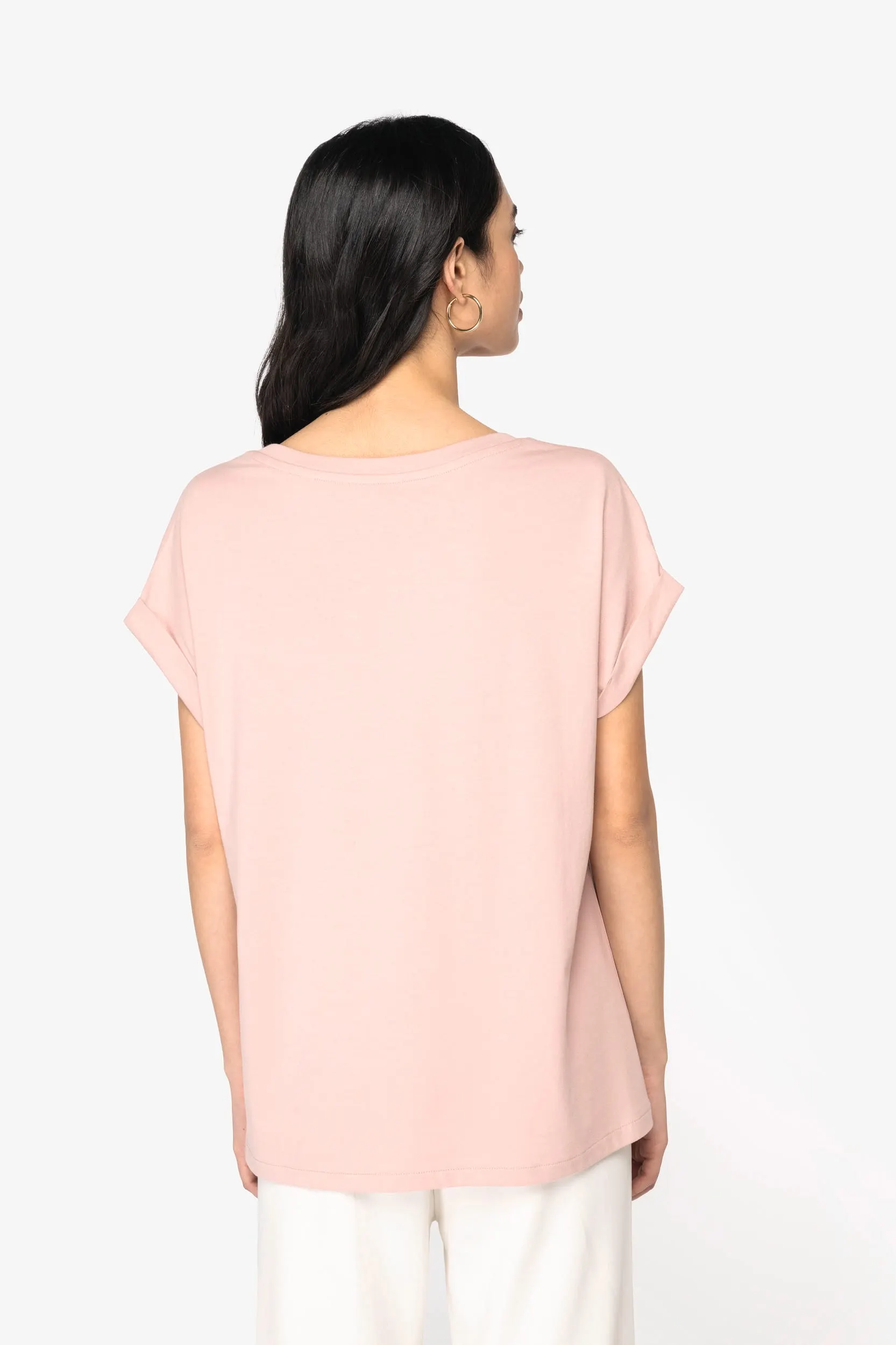 Camiseta ecorresponsable mangas vueltas mujer