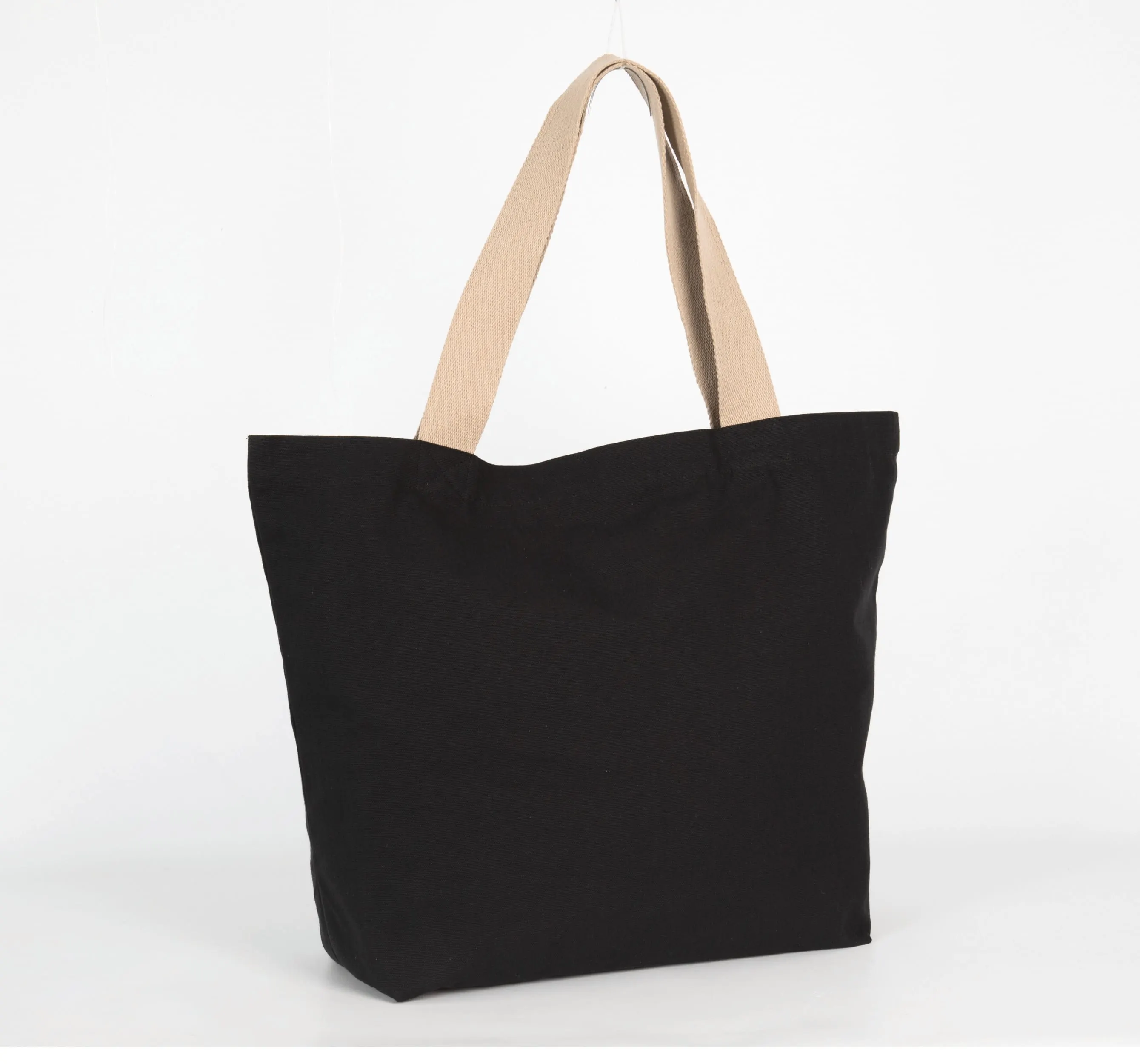 Bolsa shopper reciclada grande con fuelle en el fondo