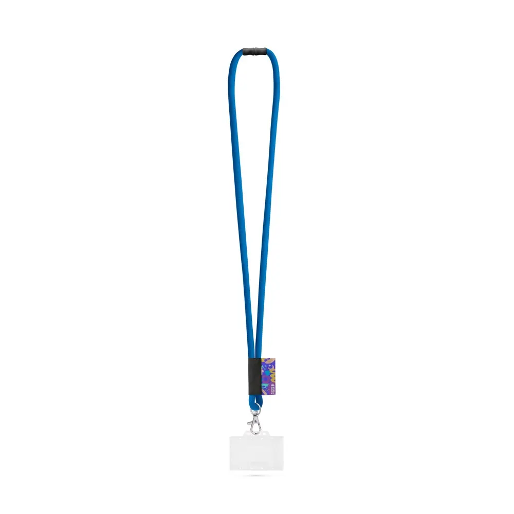 WATFORD. SET Lanyard TUBE Long (Ø 7 mm) con mosquetón de gatillo de 9 mm, cierre de seguridad de Ø 7 mm y porta credencial/tarjeta rígido de 91 x 68 mm