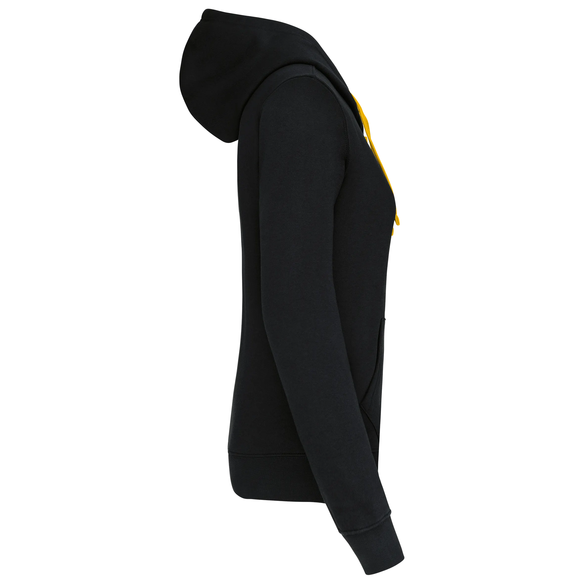 Sudadera capucha y cremallera contrastada mujer