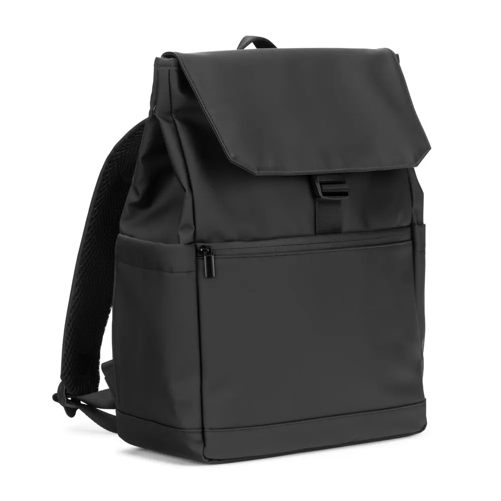 AZORES BAG. Mochila para portátil de PU (16"), con solapa que cubre todos los compartimentos