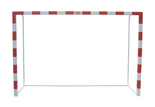 JUEGO DE 2 PORTERÍAS F.SALA/BALONMANO METÁLICAS TRASLADABLES 80X80MM CON BASE DE TUBO REDONDO