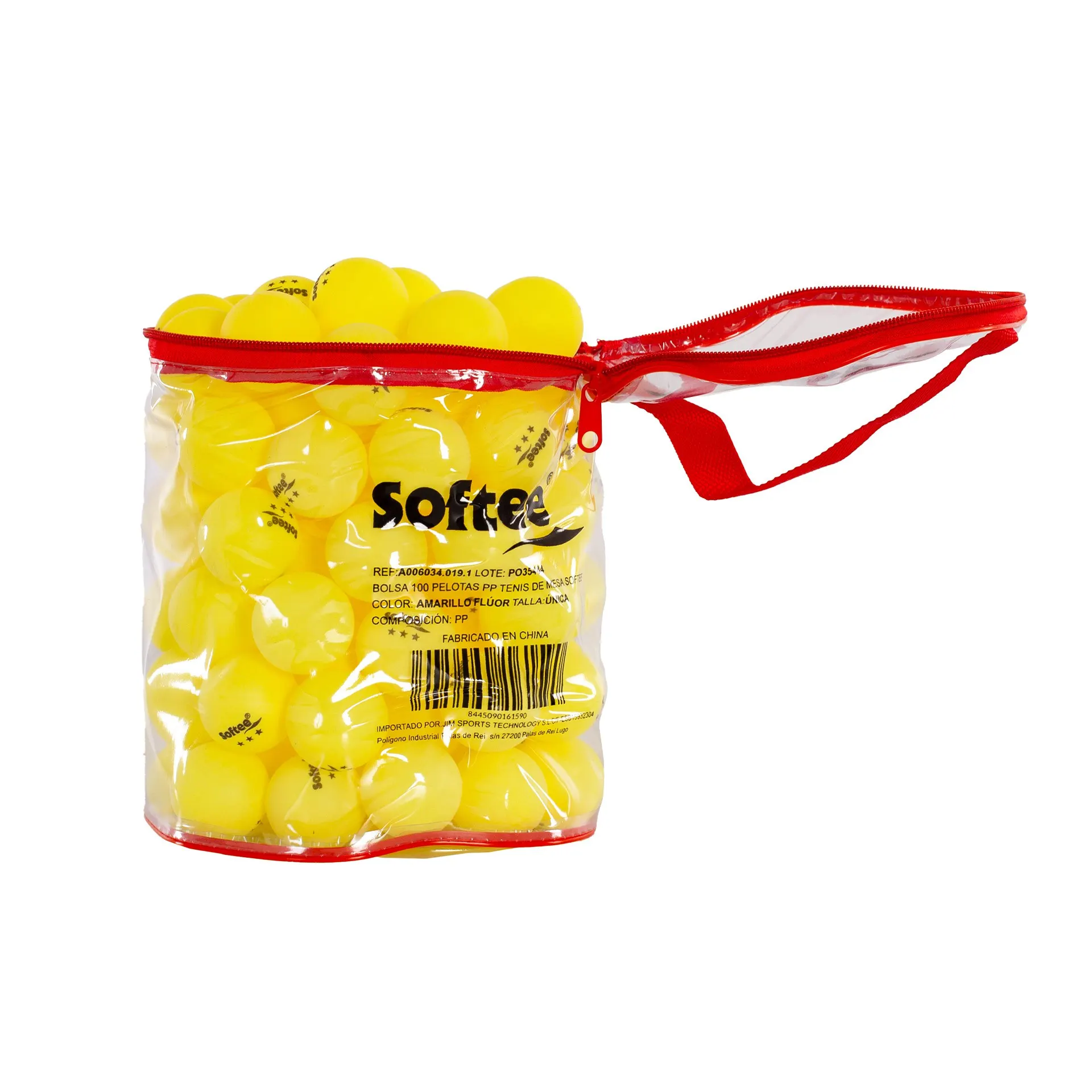 BOLSA 100 PELOTAS PP TENIS DE MESA SOFTEE
