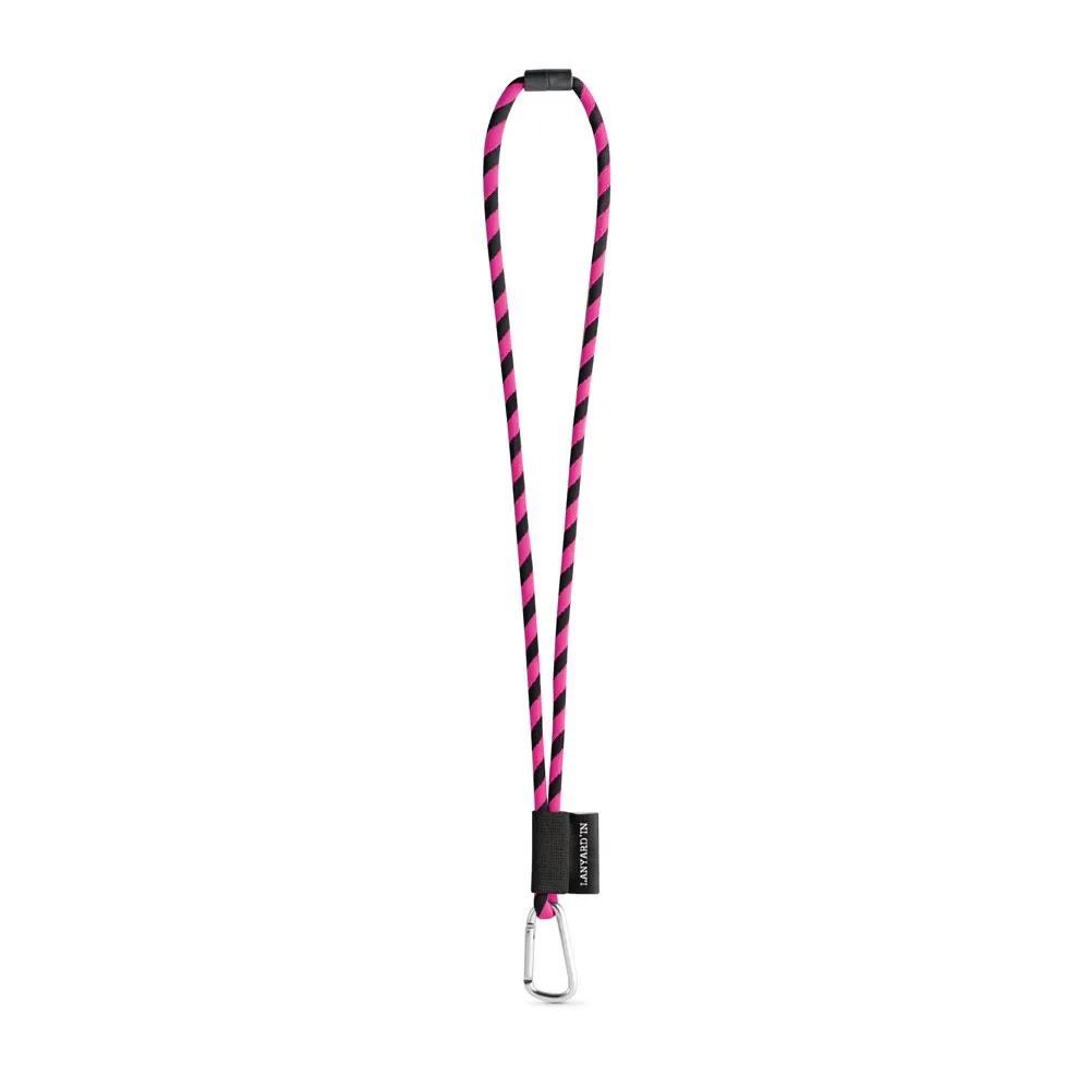 SET Lanyard TUBE Long (Ø 7 mm) con mosquetón en forma de D de 55 mm y cierre de seguridad de Ø 7 mm