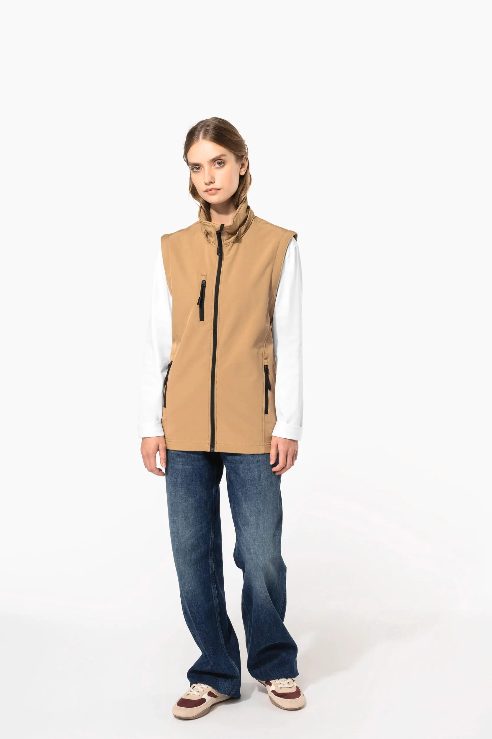 Chaquetas softshell 3 capas con capucha y mangas extraíbles unisex