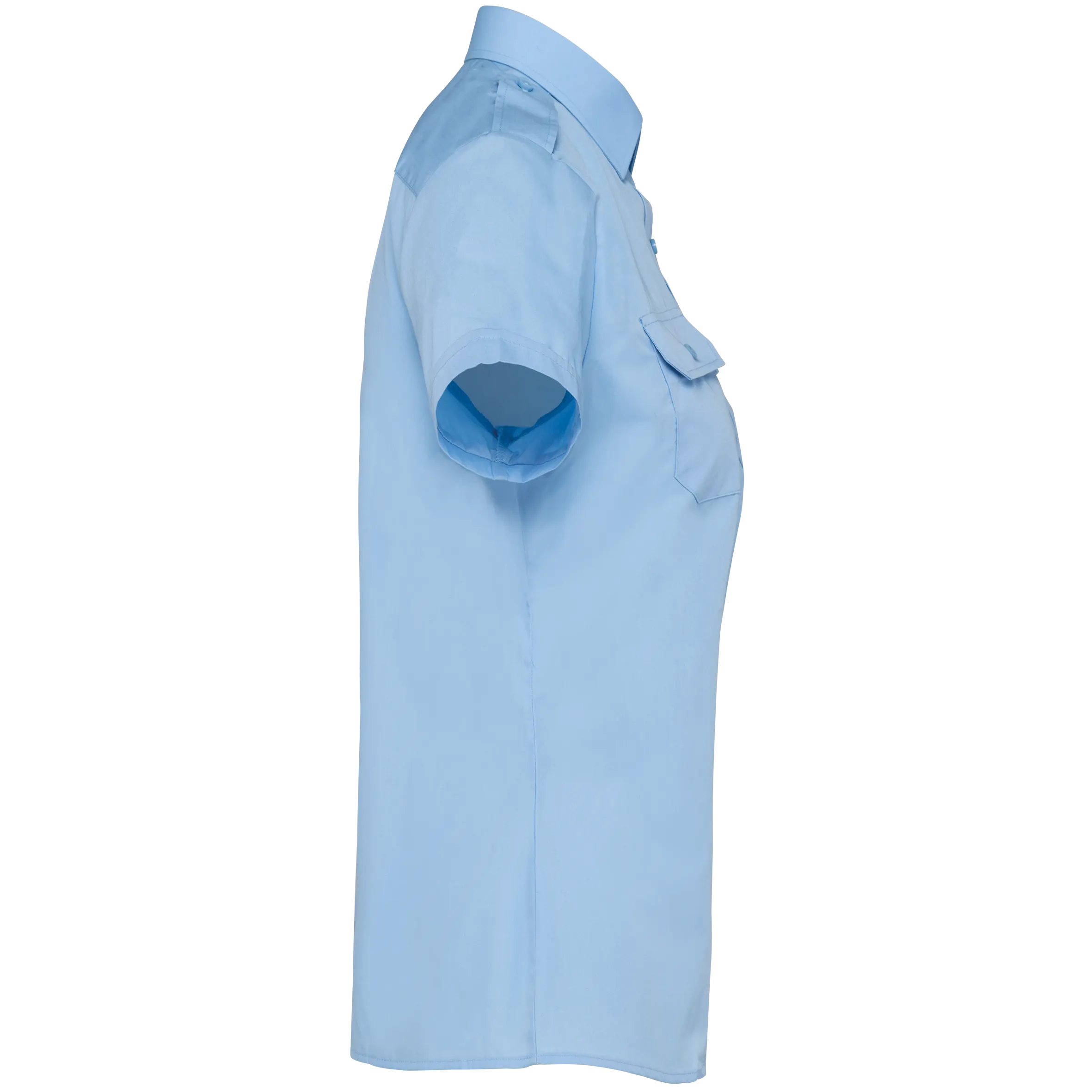 Camisa piloto manga corta mujer