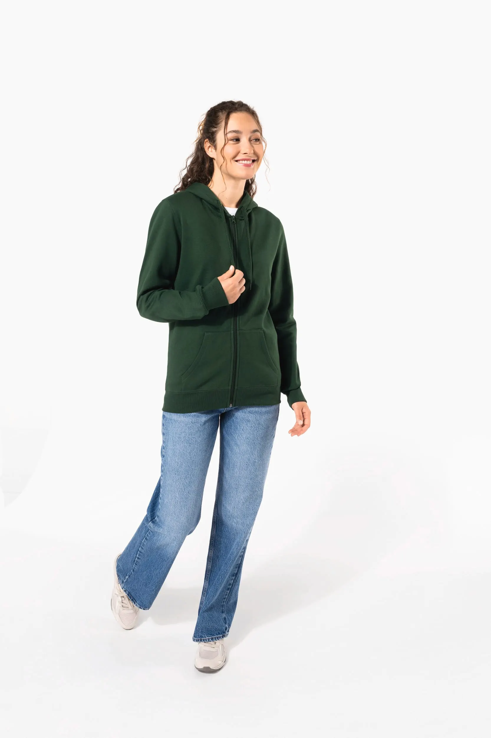 Sudadera con capucha y cremallera reciclada unisex
