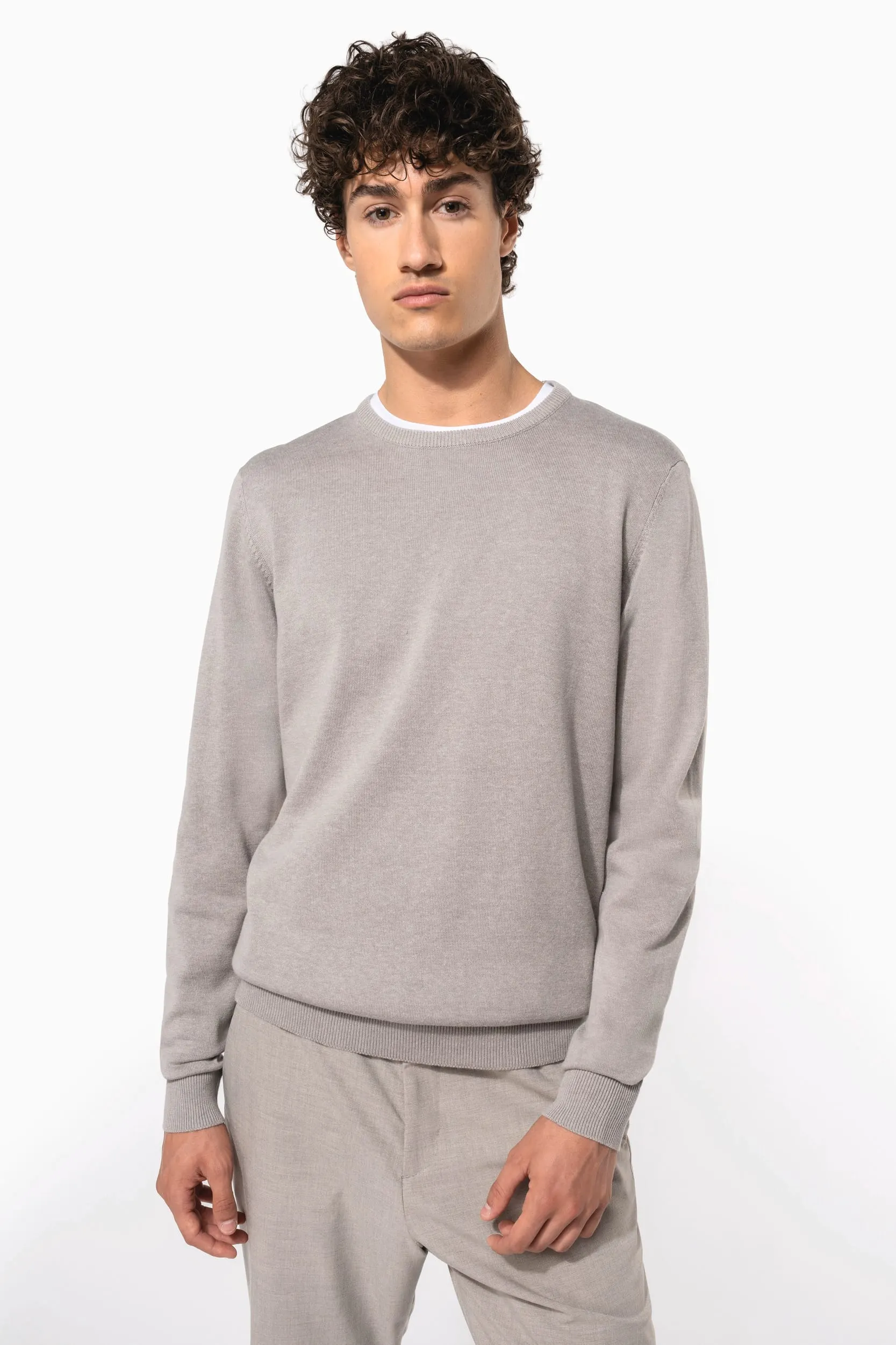 Jersey cuello redondo manga larga hombre