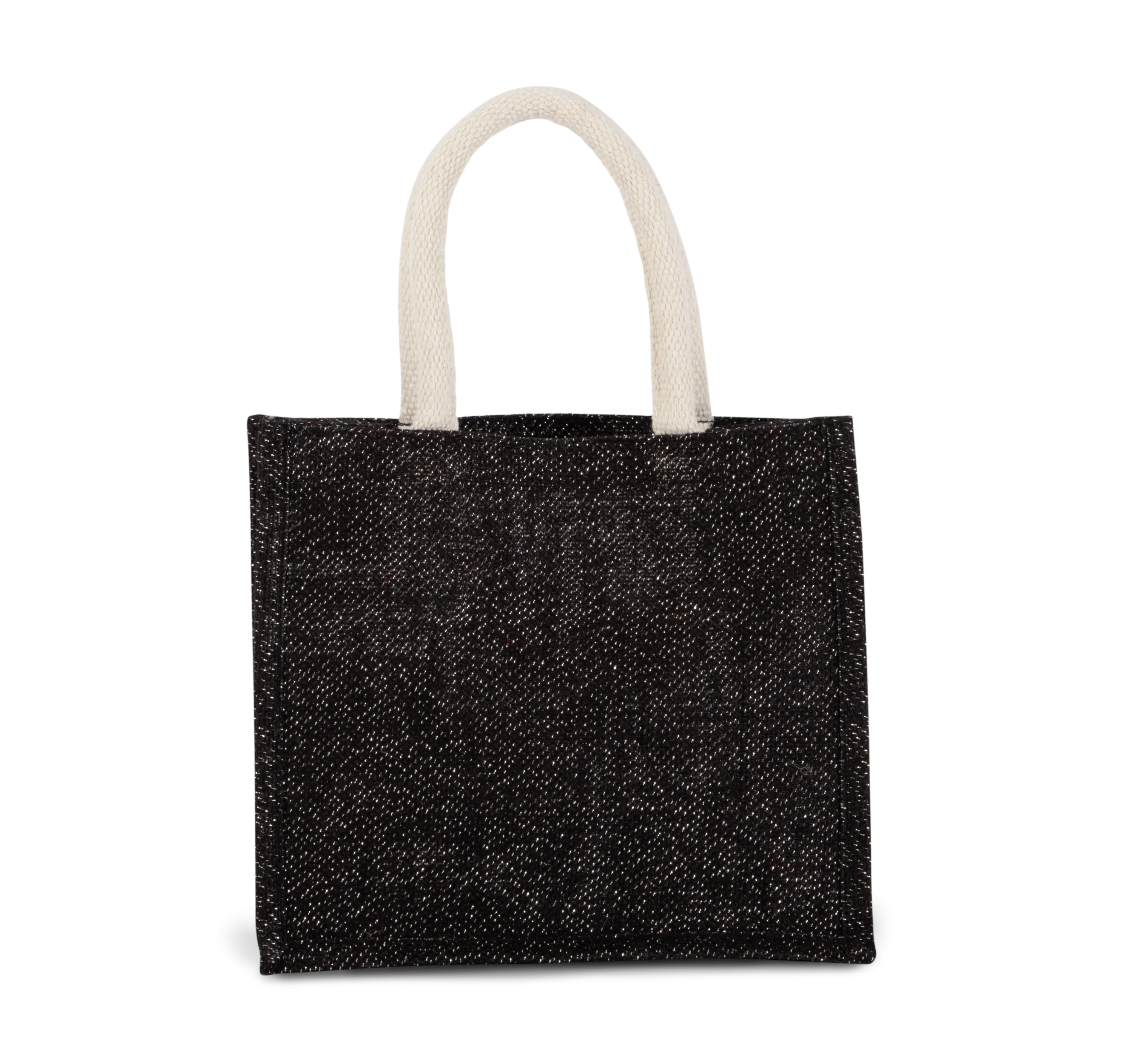 Bolsa estilo tote de tela de yute, modelo mediano