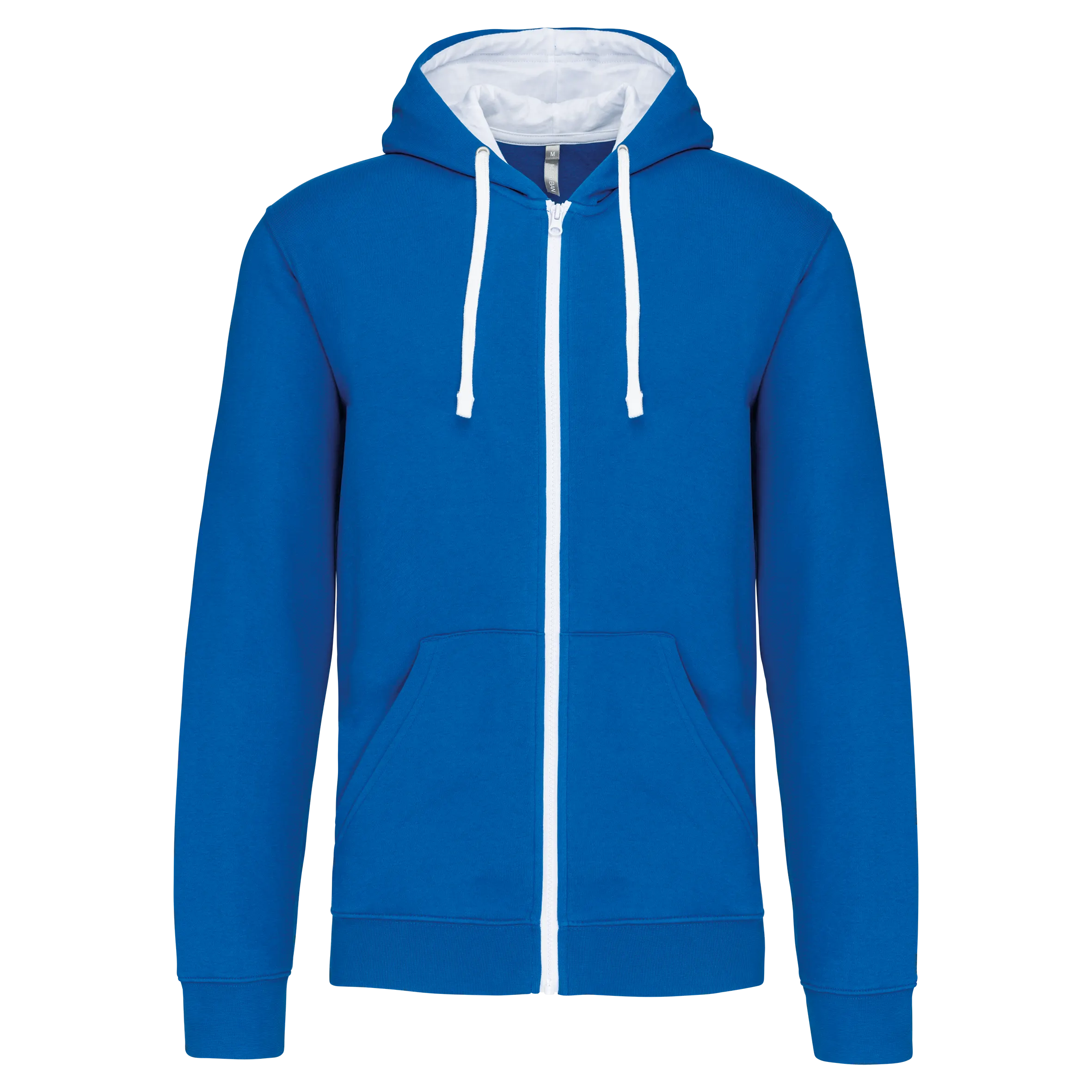 Sudadera capucha y cremallera contrastada
