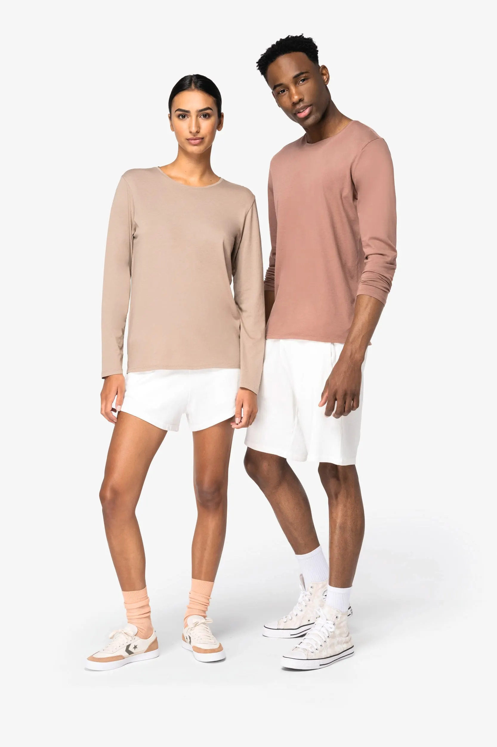 Camiseta ecorresponsable efecto lavado de manga larga unisex