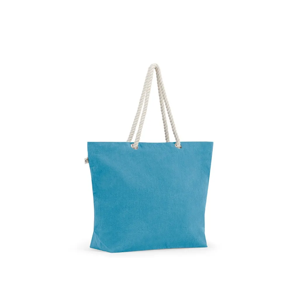 ATHENS. Bolsa de playa en algodón reciclado (70%) y poliéster reciclado (30%) (220 g/m²)
