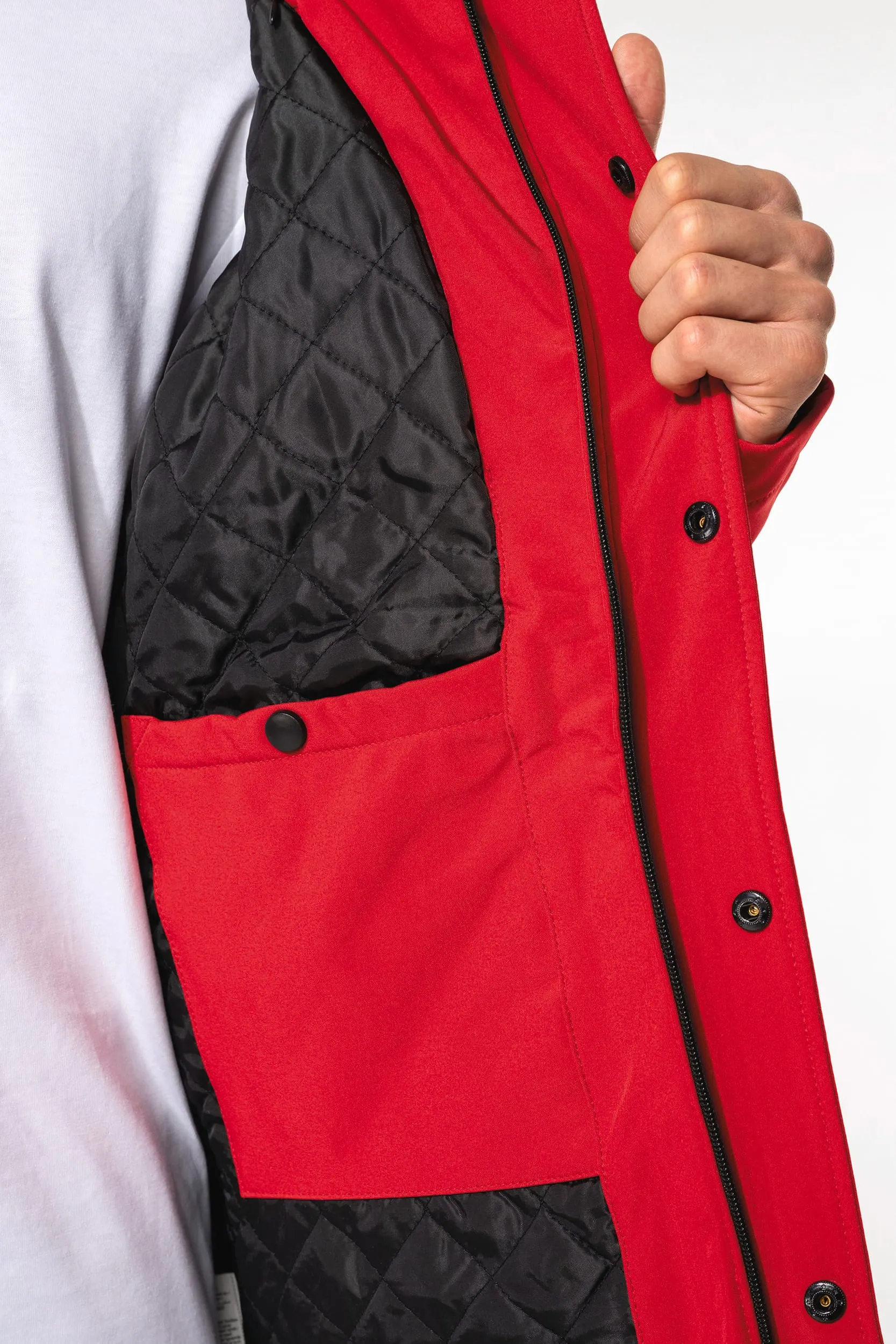 Parka softshell acolchada con capucha hombre