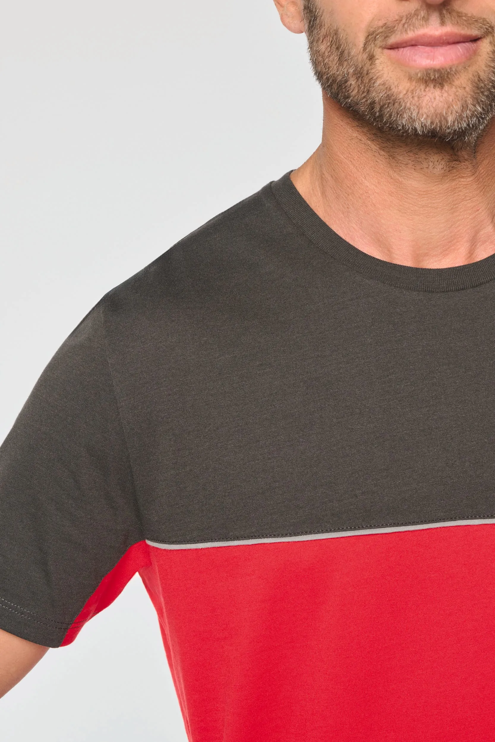 Camiseta bicolor ecorresponsable manga corta - Unisex