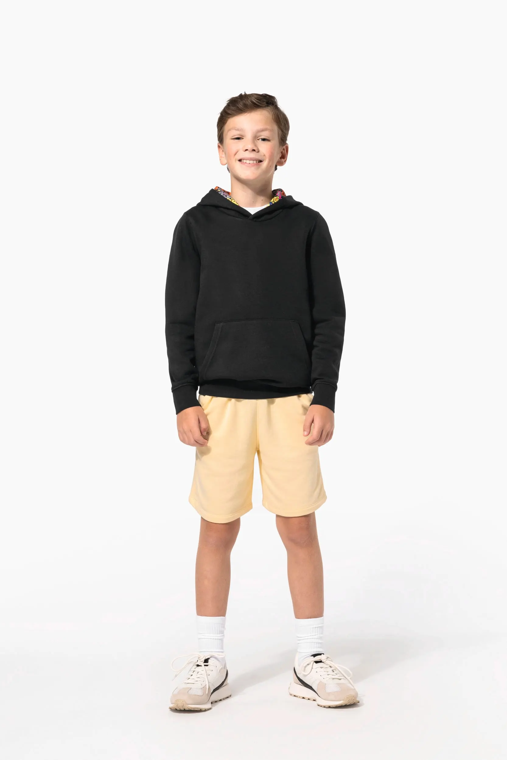 Sudadera con capucha de forro contrastado infantil