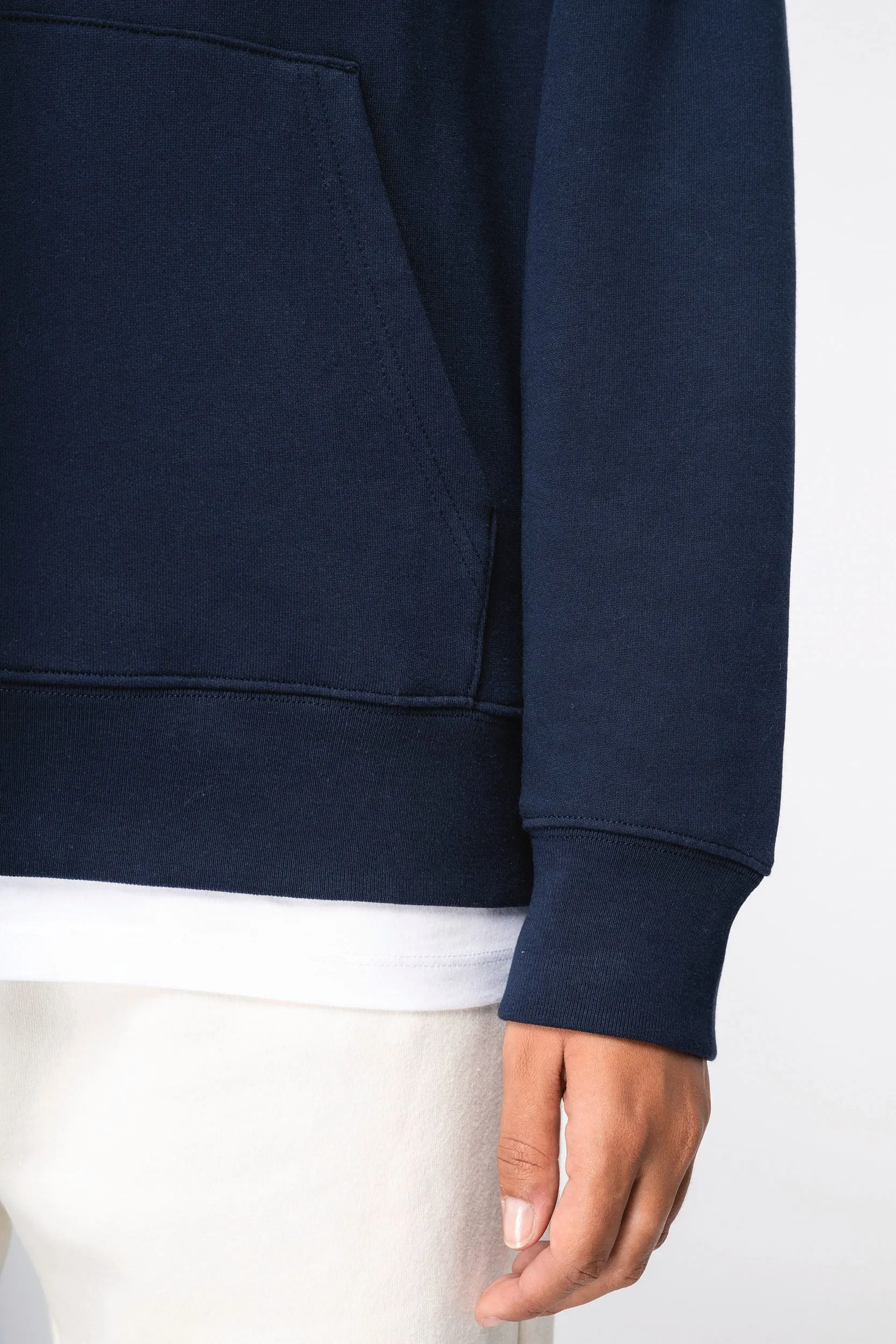 Sudadera ecorresponsable con capucha y hombros caídos felpa perchada unisex