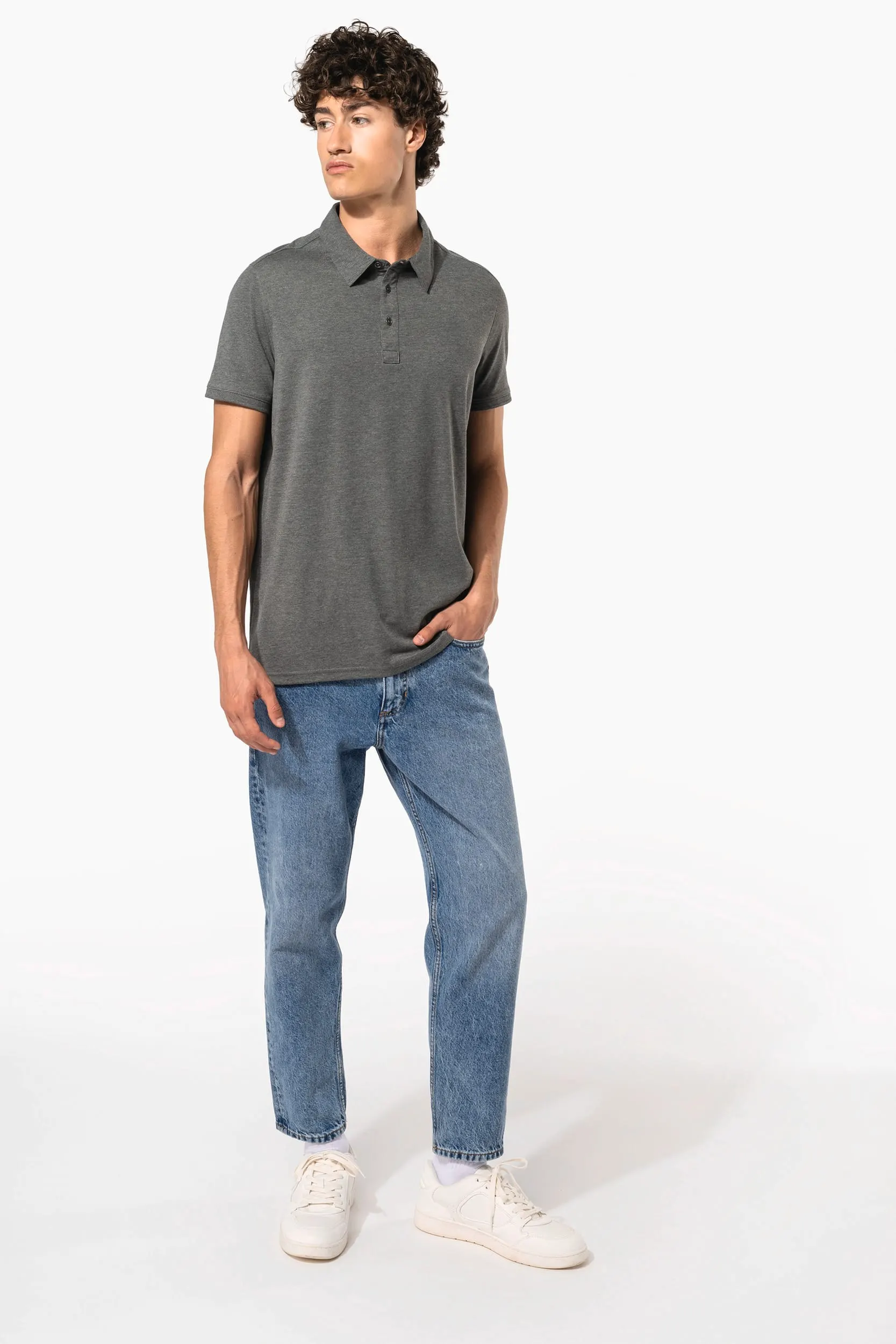 Polo jersey manga corta hombre